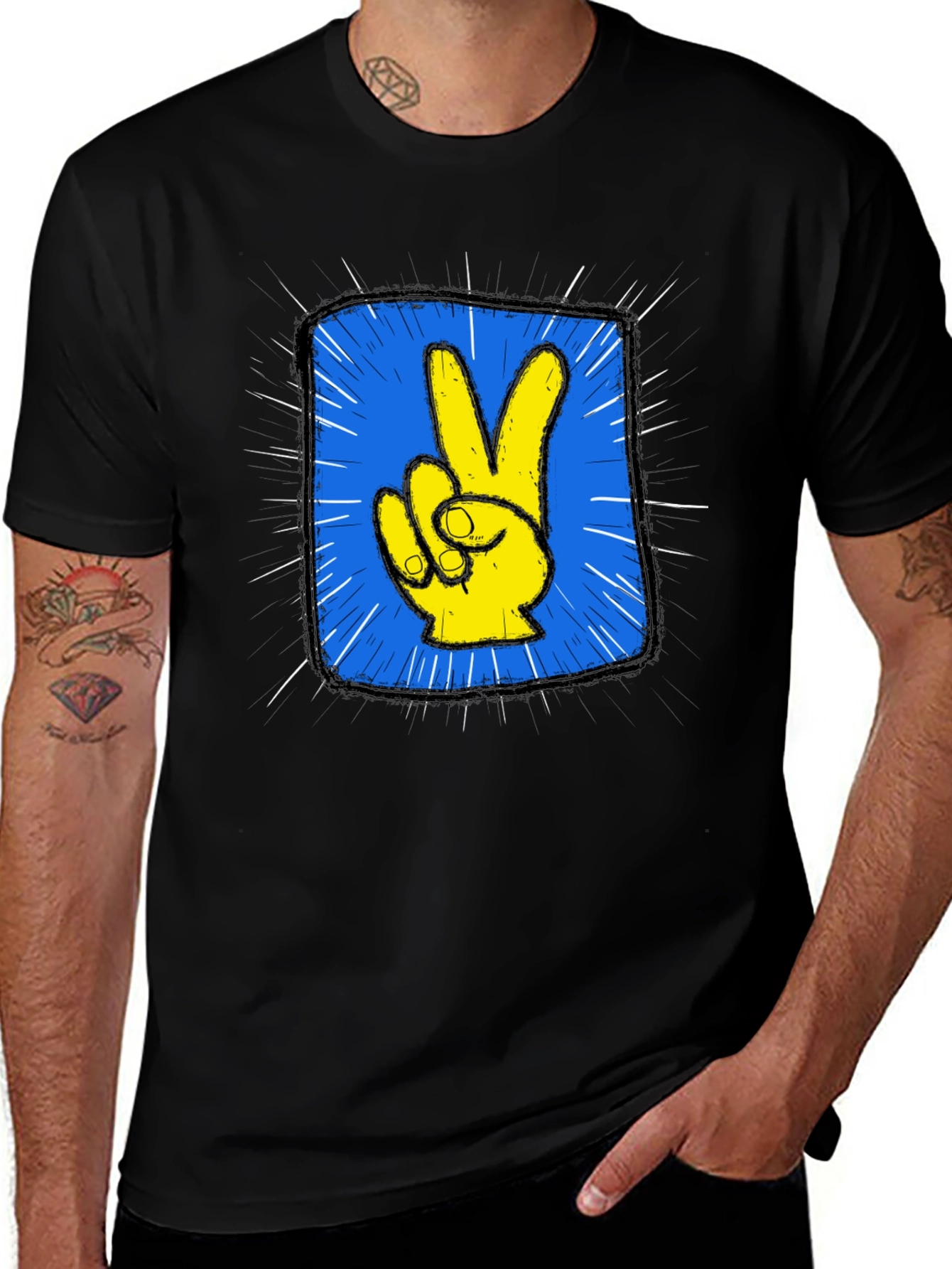 Peace Hand Graphic Tee - Stylish & Comfortable