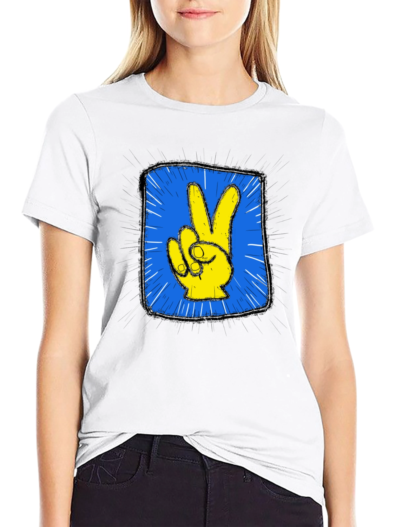 Peace Hand Graphic Tee - Stylish & Comfortable