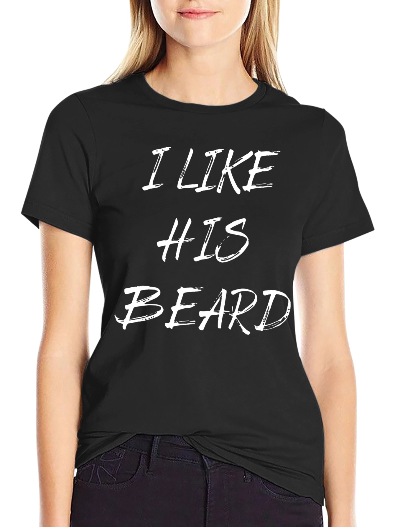 I Like His Beard T-Shirt - Trendy Graphic Tee