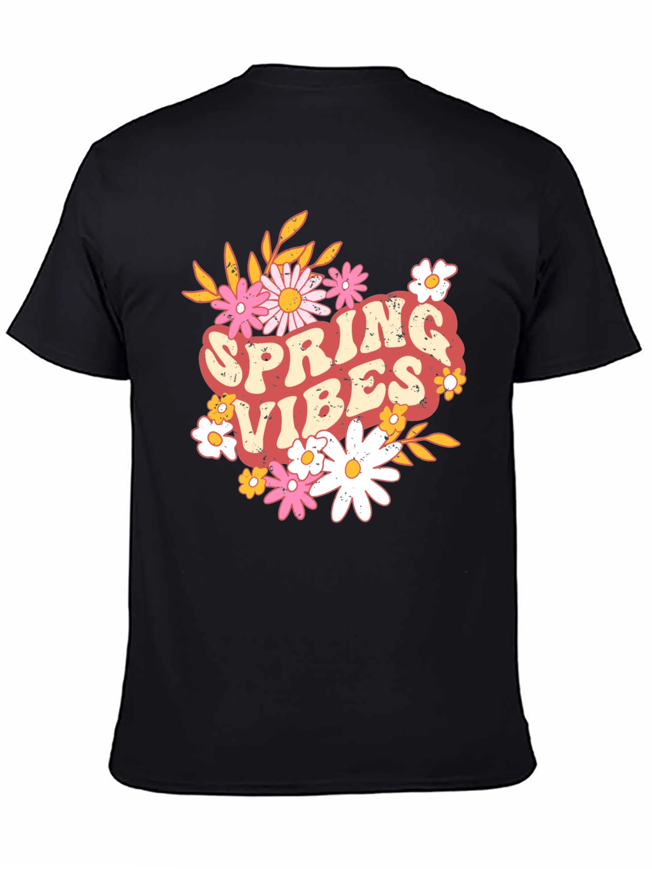Spring Vibes Graphic Tee - Retro Floral T-Shirt