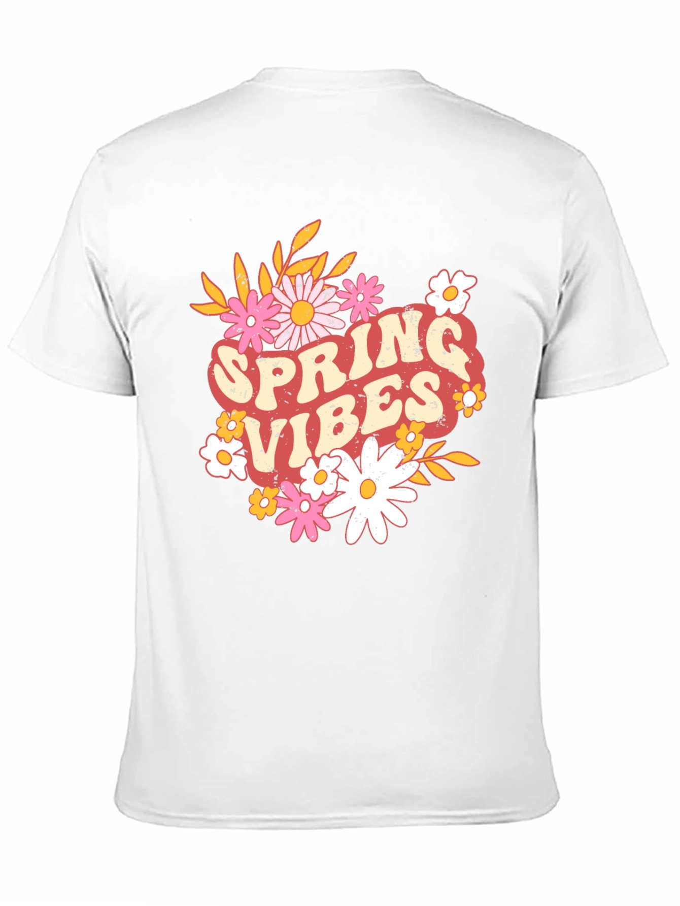 Spring Vibes Graphic Tee - Retro Floral T-Shirt