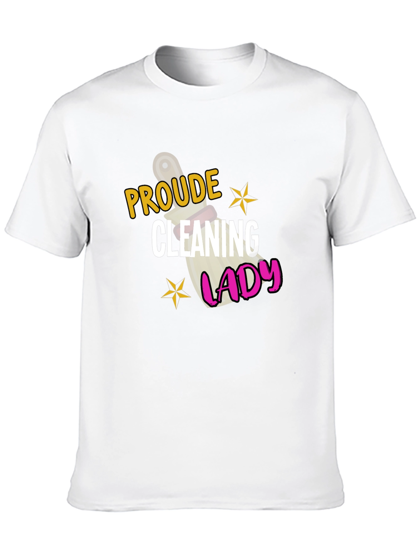 Proud Cleaning Lady Black Graphic Tee