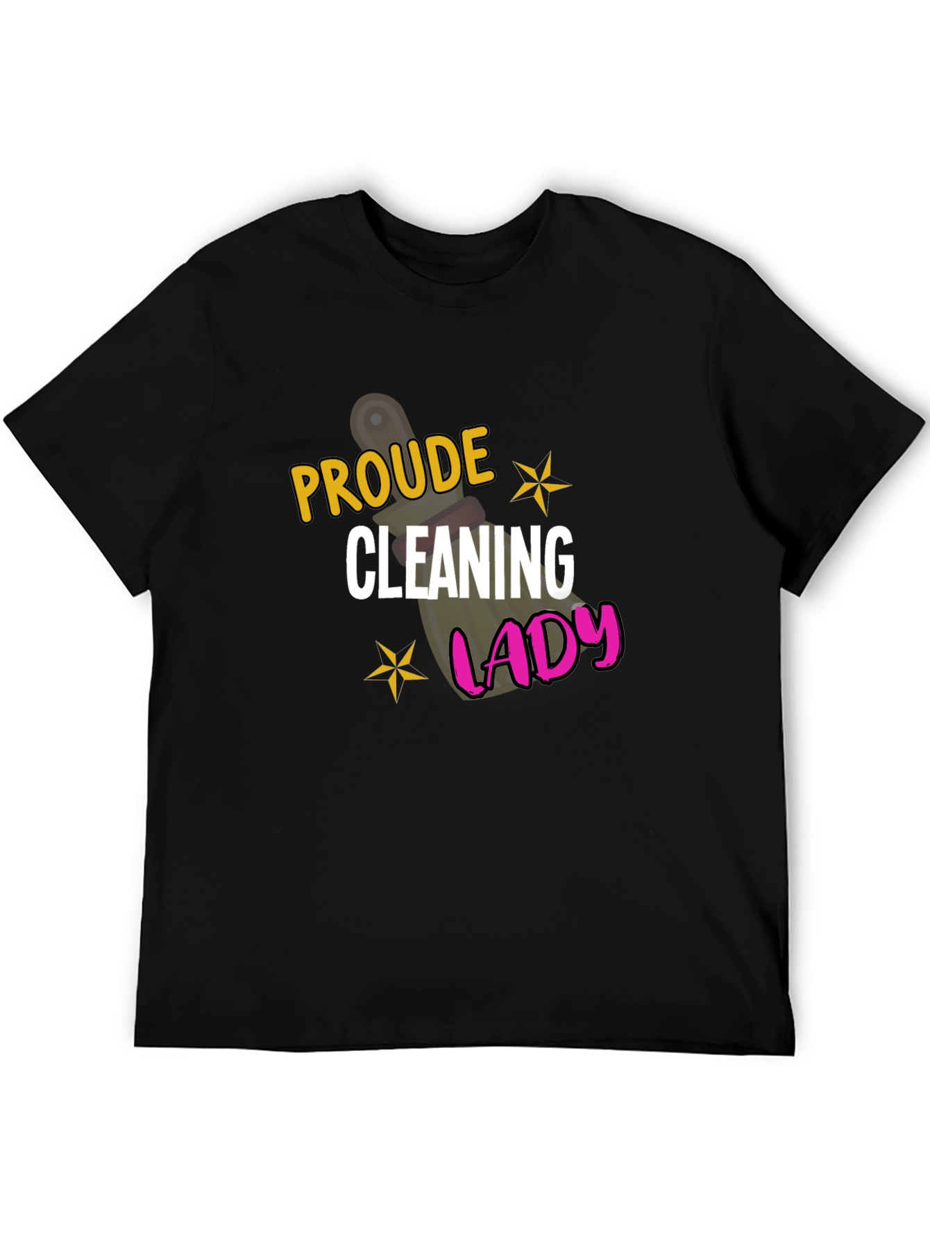 Proud Cleaning Lady Black Graphic Tee