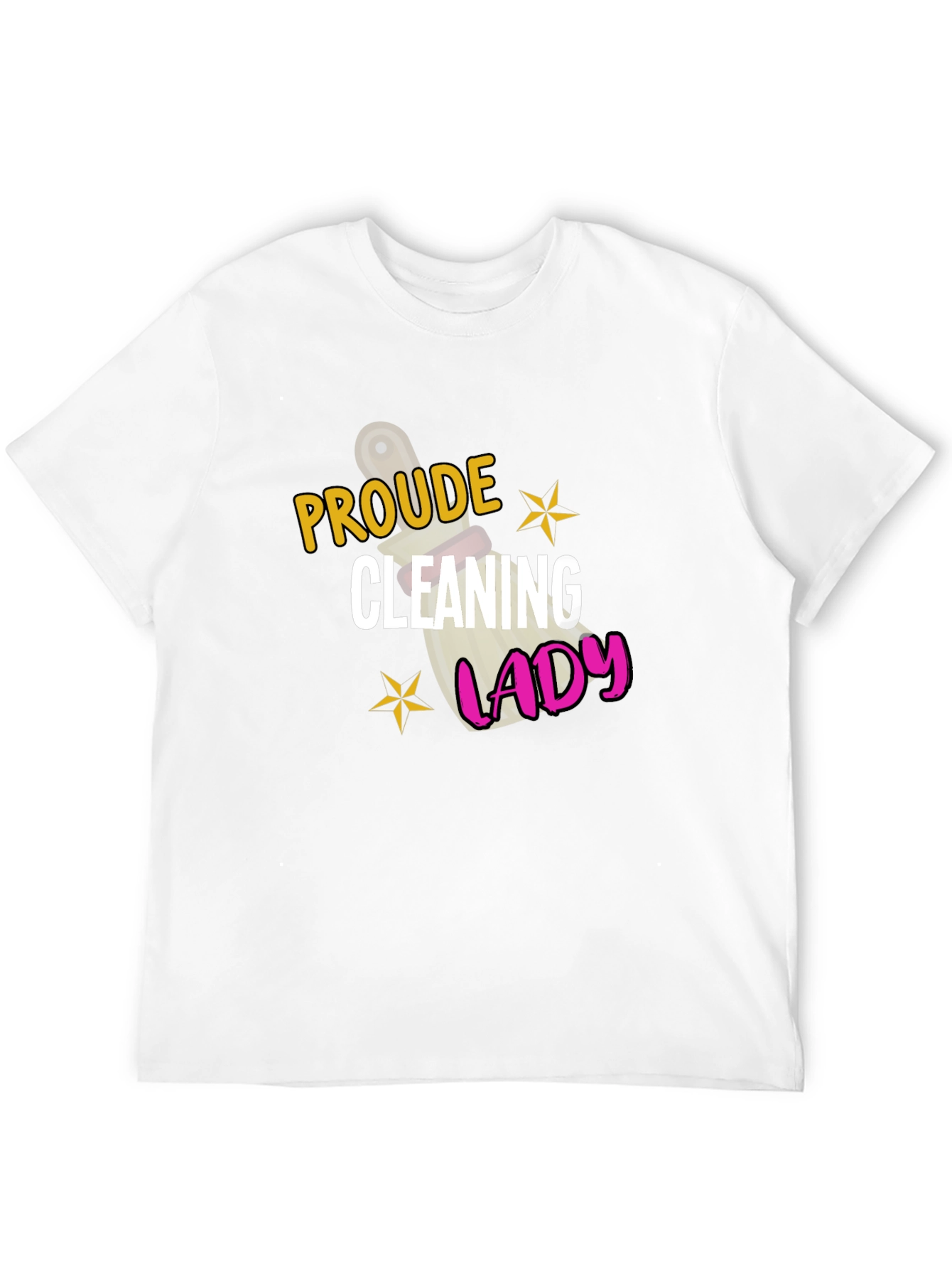 Proud Cleaning Lady Black Graphic Tee