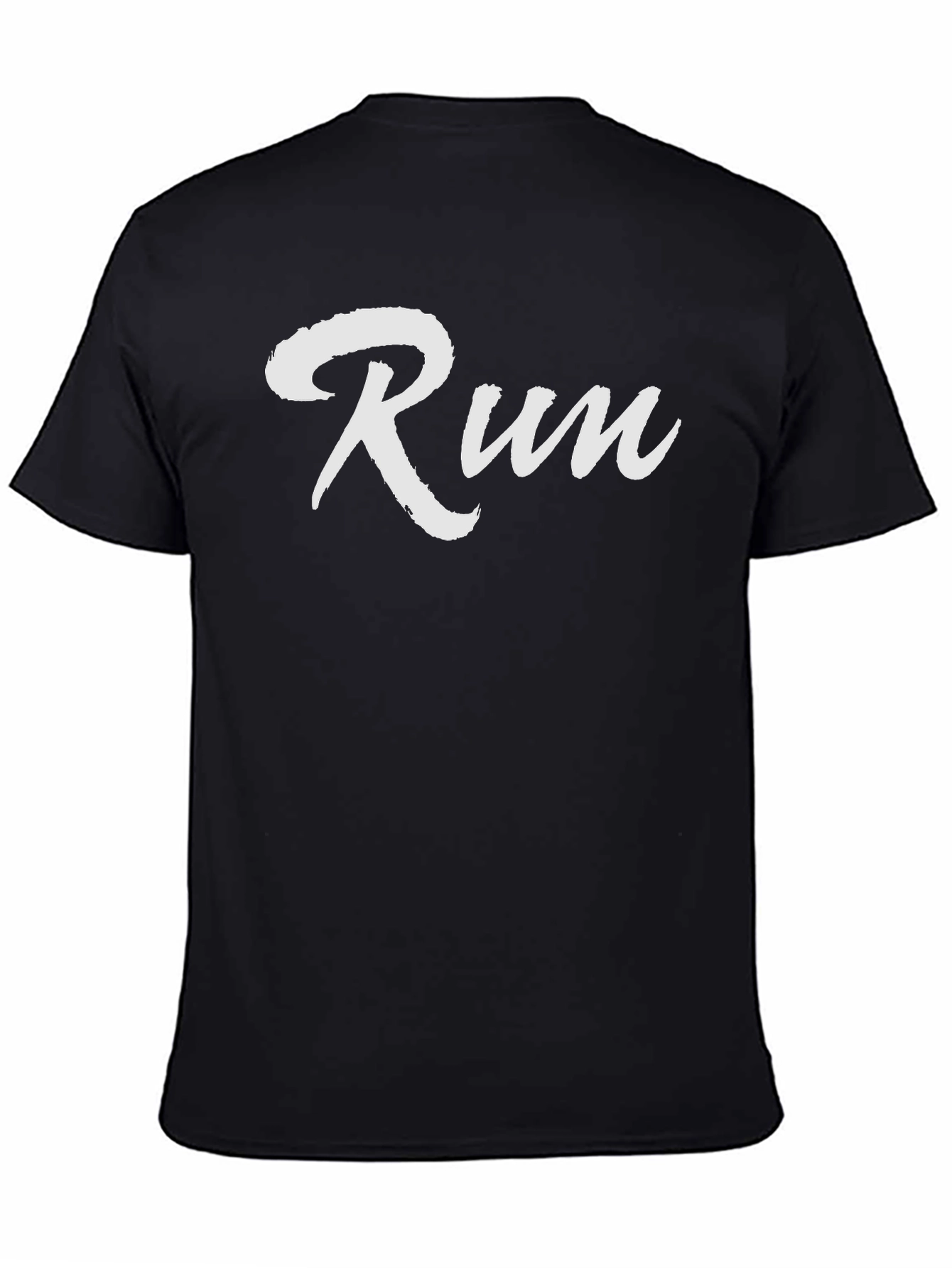 Run T-Shirt - Black Cotton Tee