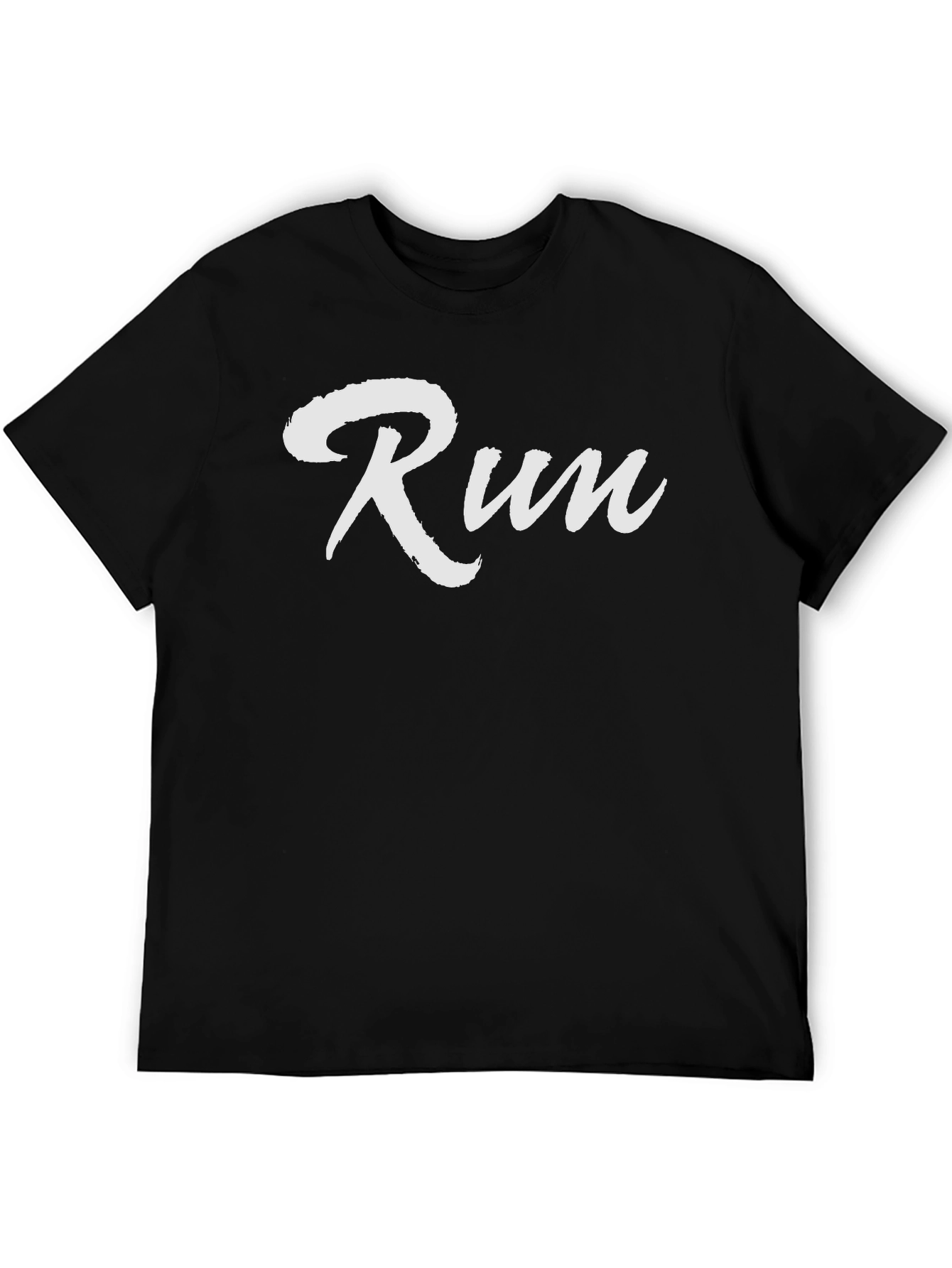 Run T-Shirt - Black Cotton Tee