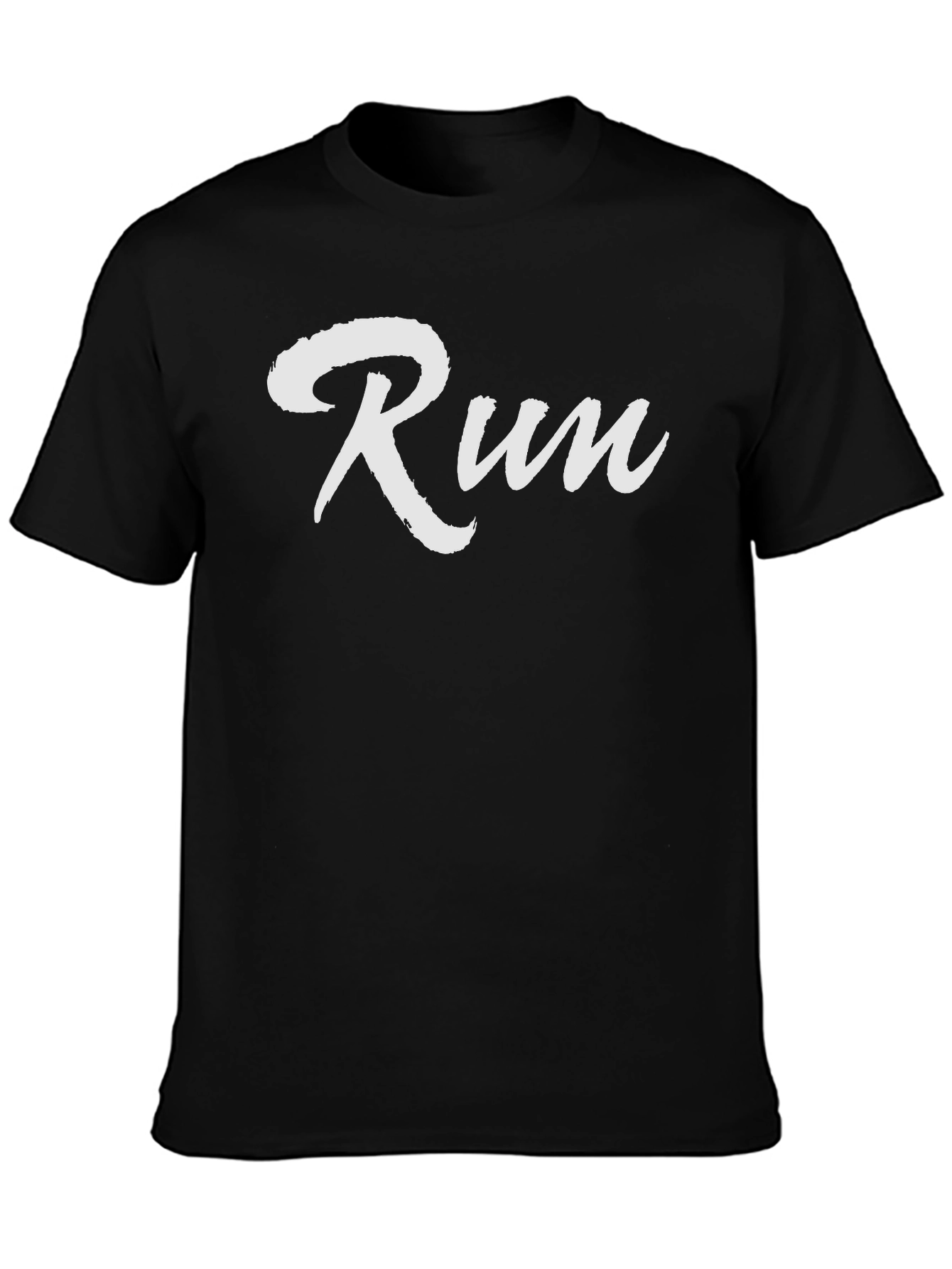 Run T-Shirt - Black Cotton Tee