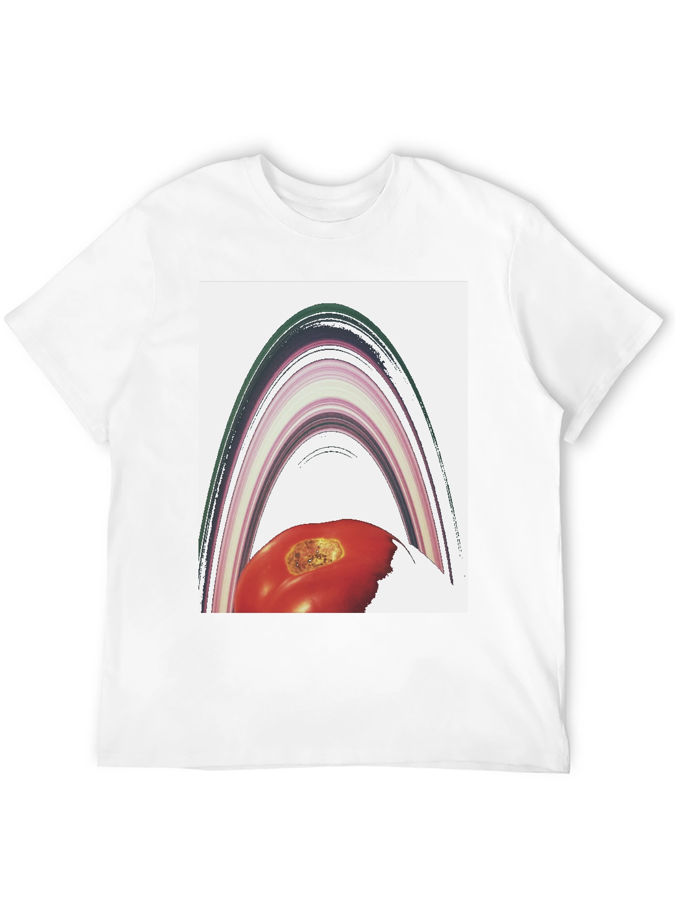Abstract Tomato Planet Graphic T-Shirt