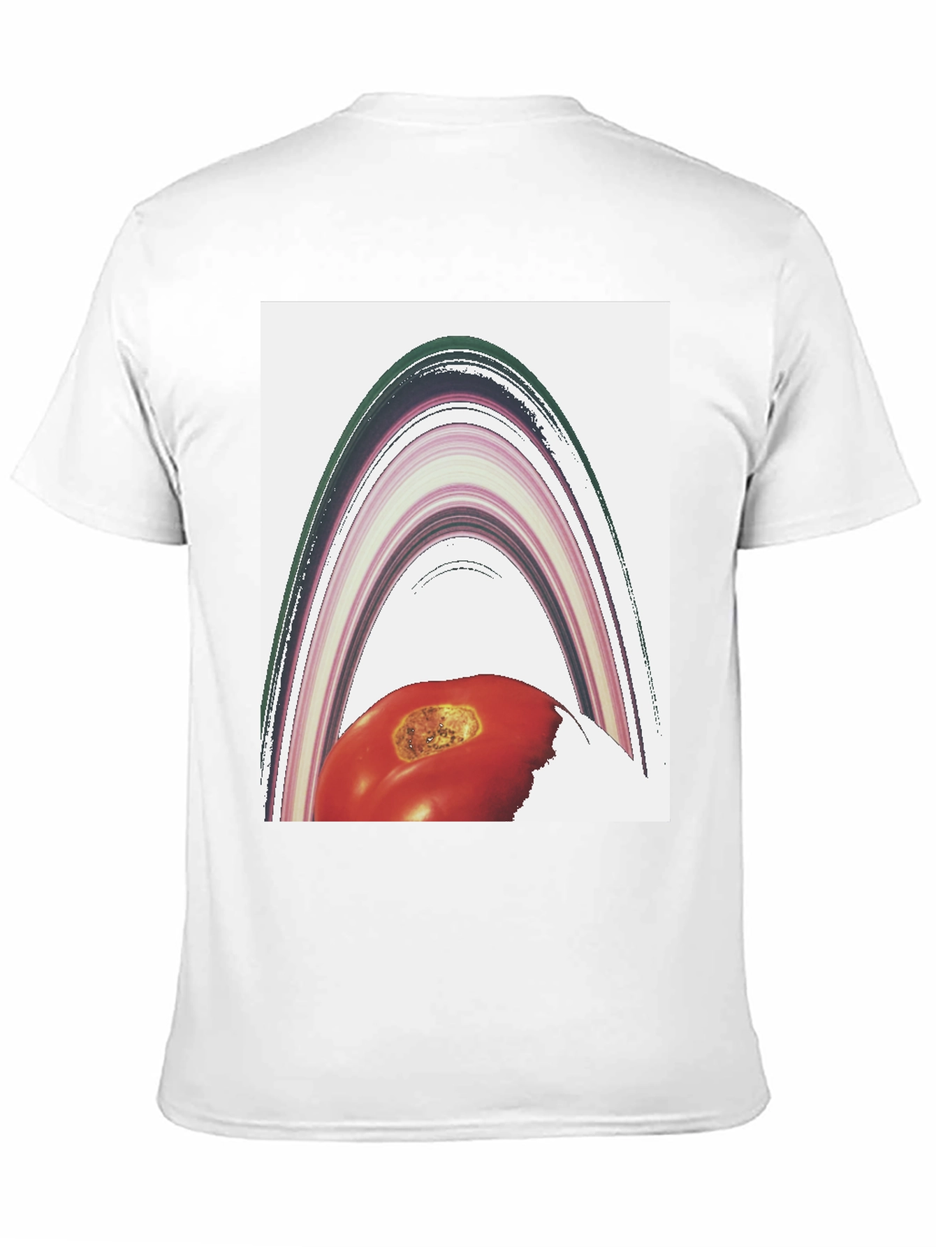 Abstract Tomato Planet Graphic T-Shirt