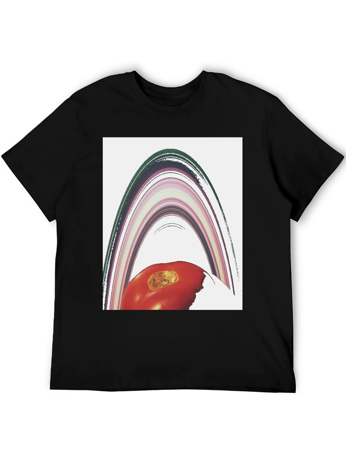 Abstract Tomato Planet Graphic T-Shirt