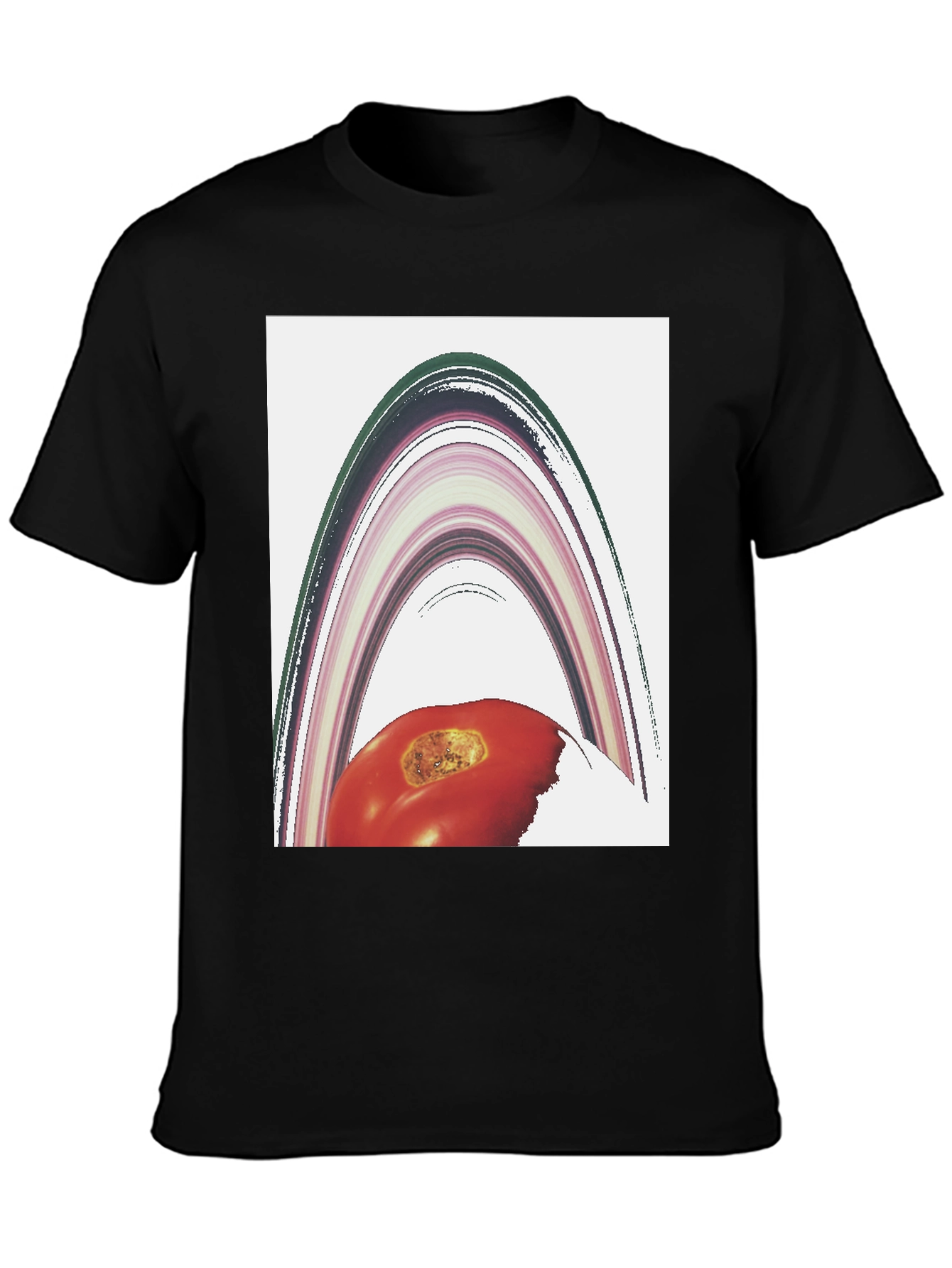 Abstract Tomato Planet Graphic T-Shirt