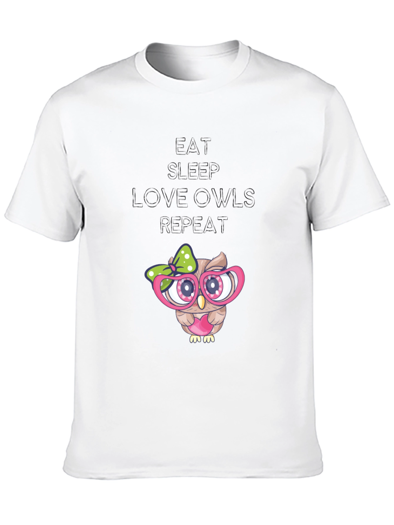 Owl Lover Tee - Eat Sleep Love Owls Repeat