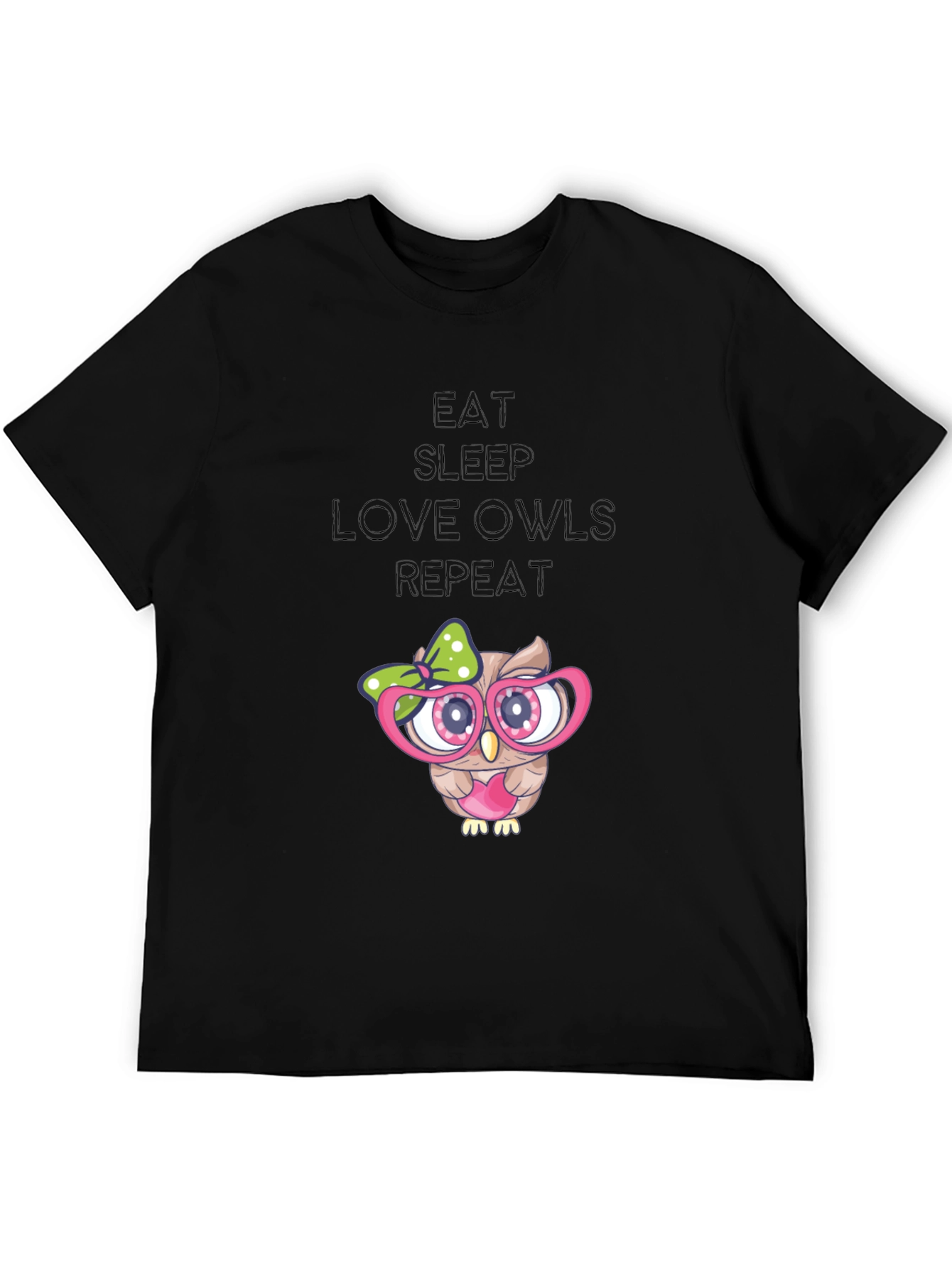 Owl Lover Tee - Eat Sleep Love Owls Repeat