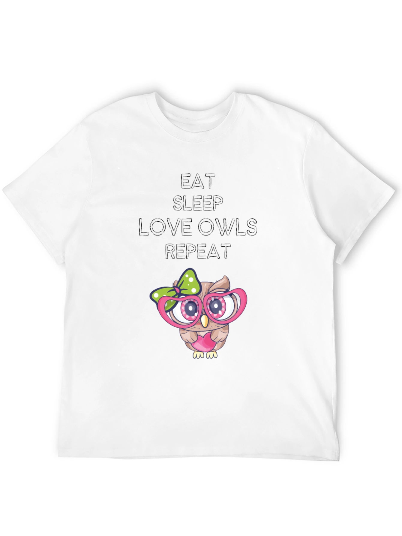 Owl Lover Tee - Eat Sleep Love Owls Repeat