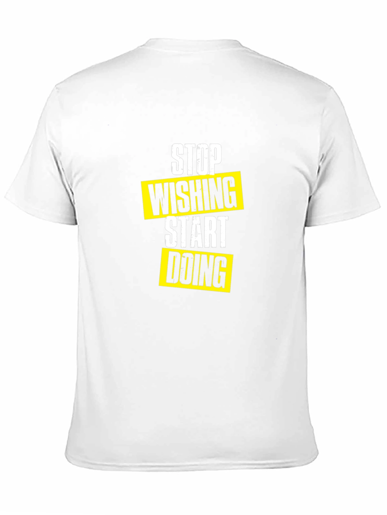 Stop Wishing Start Doing Black Graphic Tee