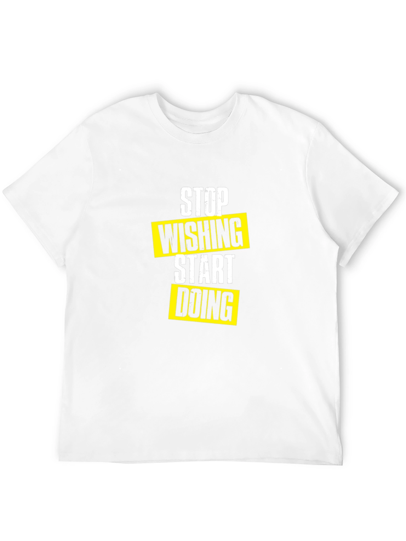 Stop Wishing Start Doing Black Graphic Tee