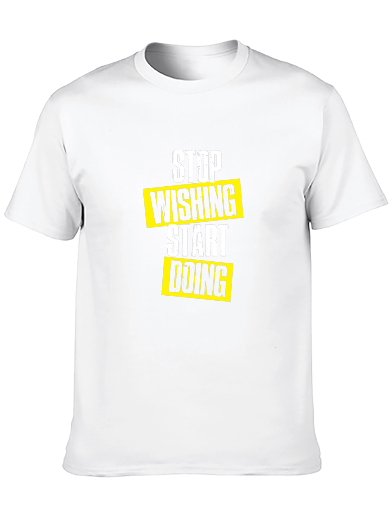 Stop Wishing Start Doing Black Graphic Tee