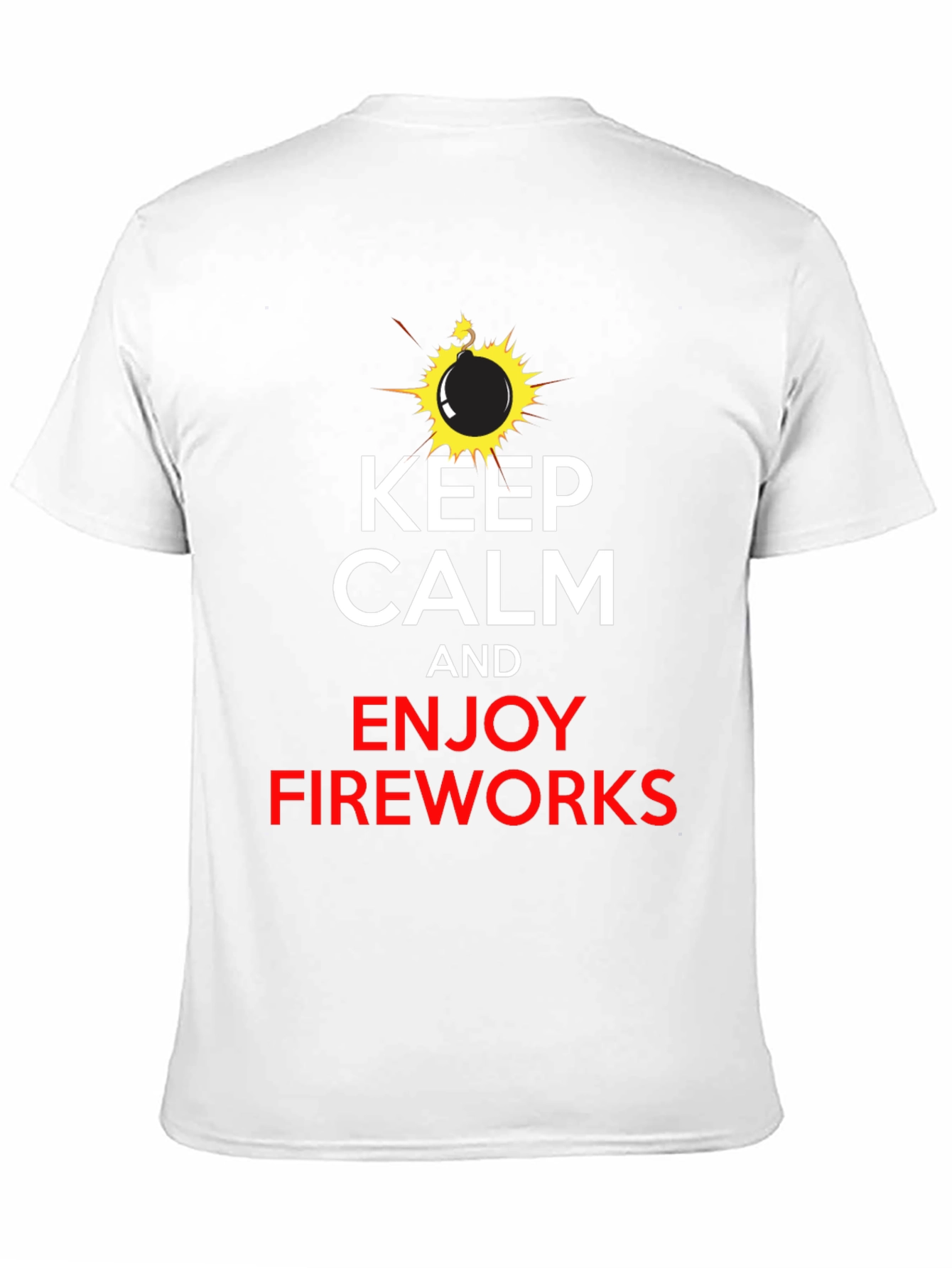 Keep Calm & Enjoy Fireworks Black T-Shirt