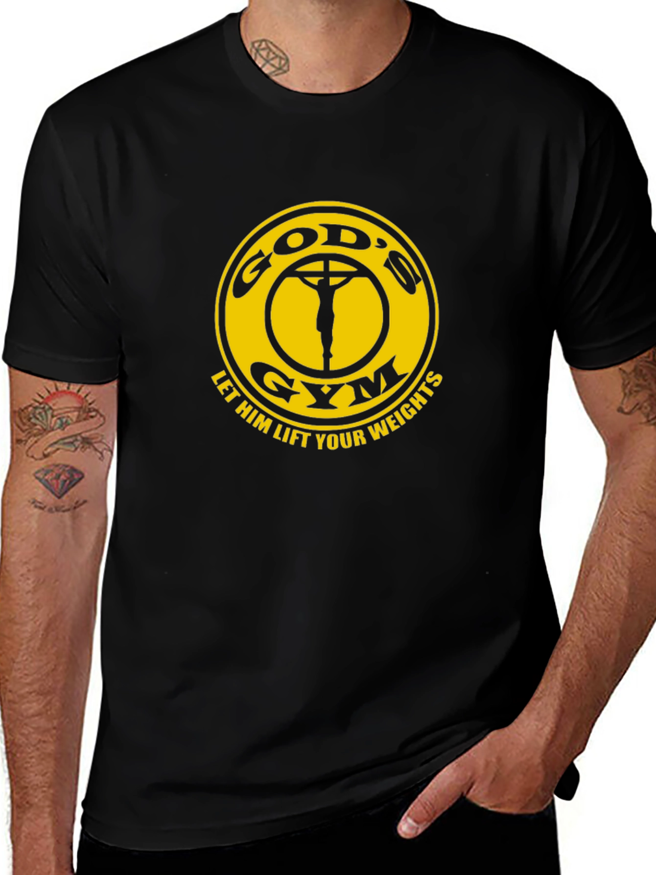 Gods Gym T-Shirt - Lift Your Weights