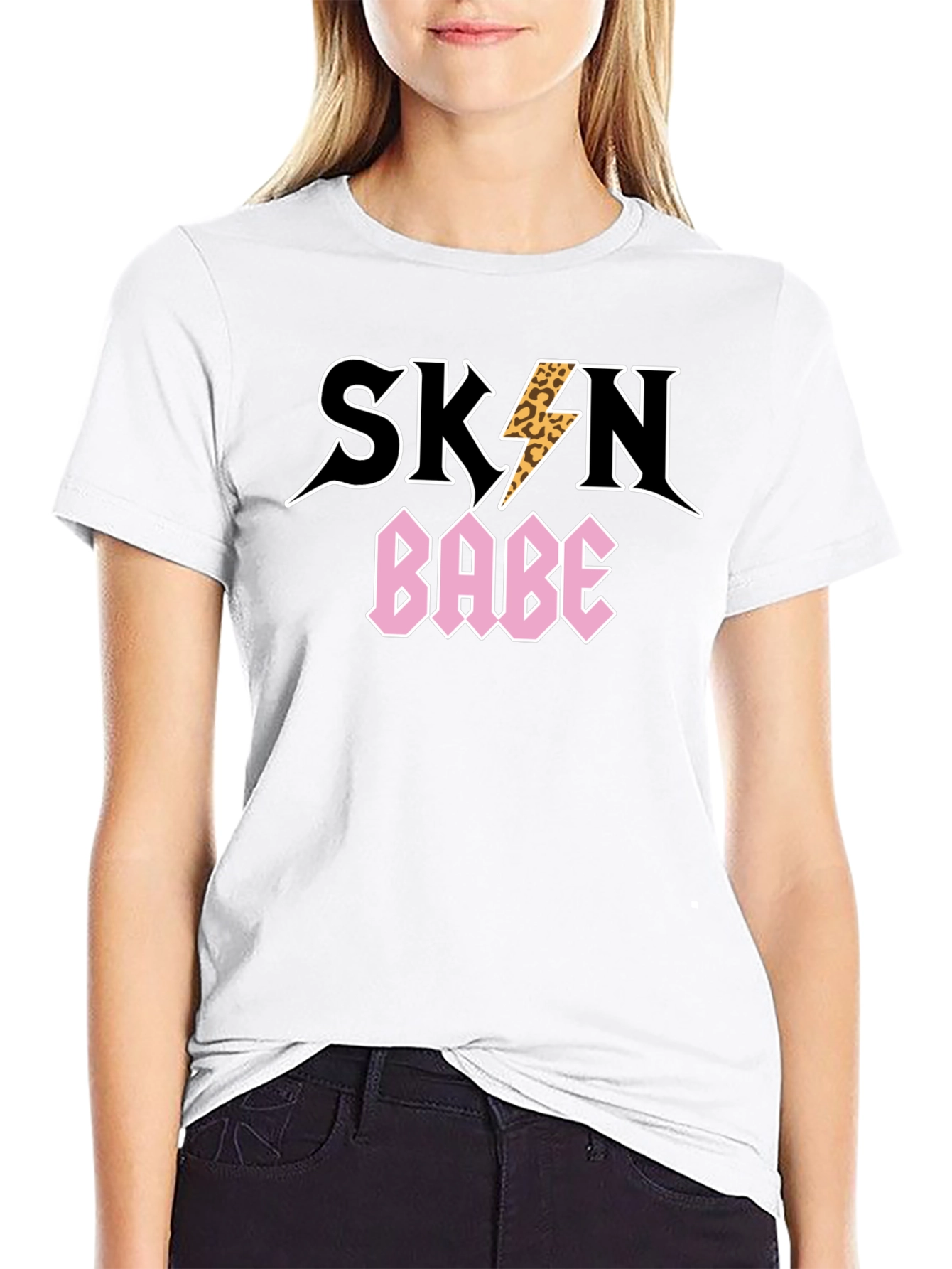 Skan Babe Black Graphic T-Shirt