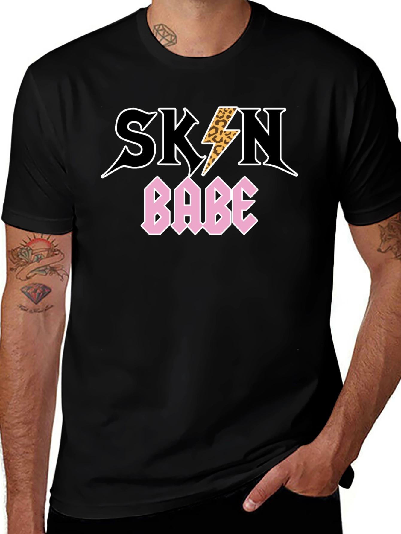 Skan Babe Black Graphic T-Shirt