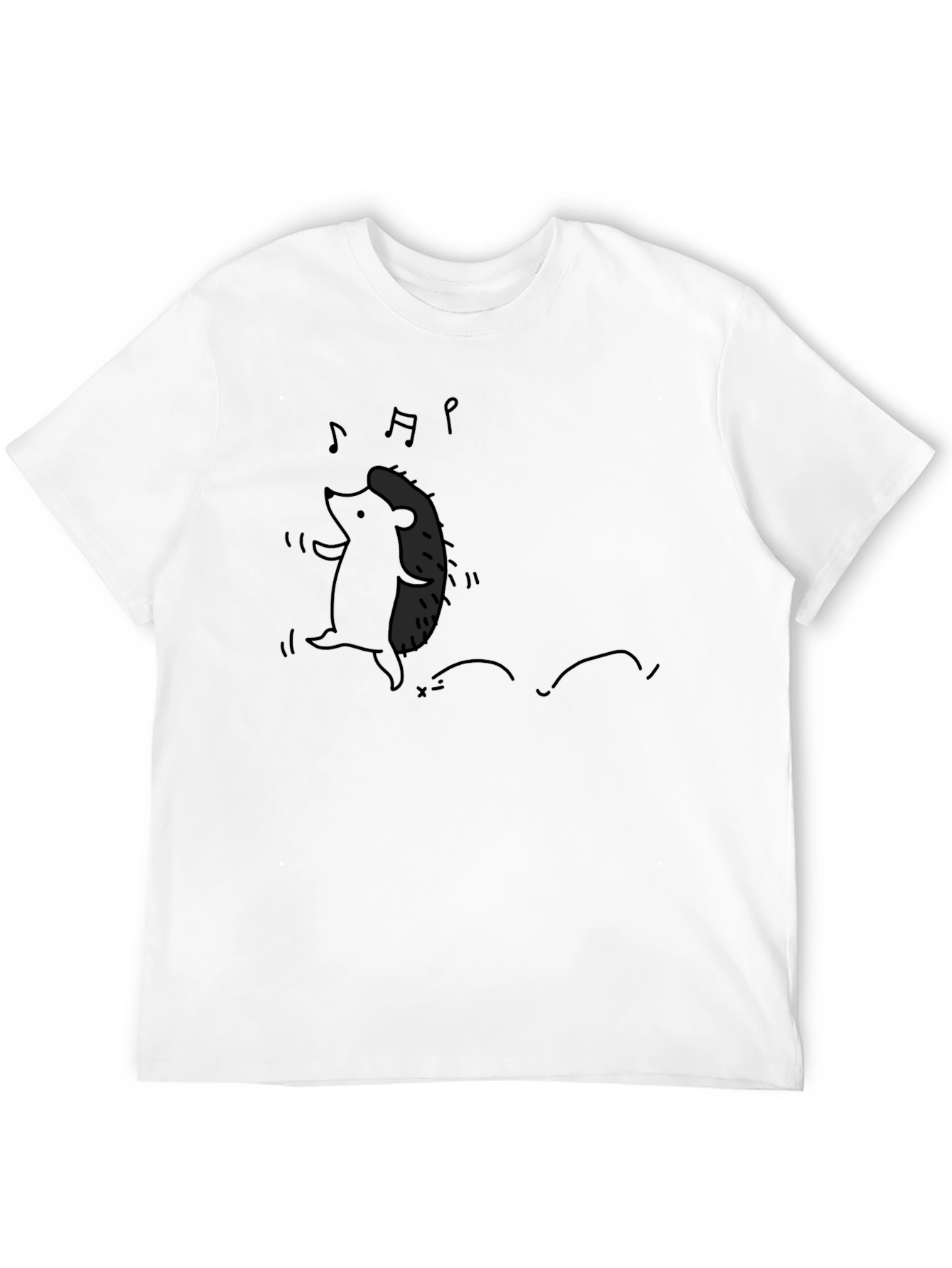 Dancing Hedgehog Graphic Tee - Black