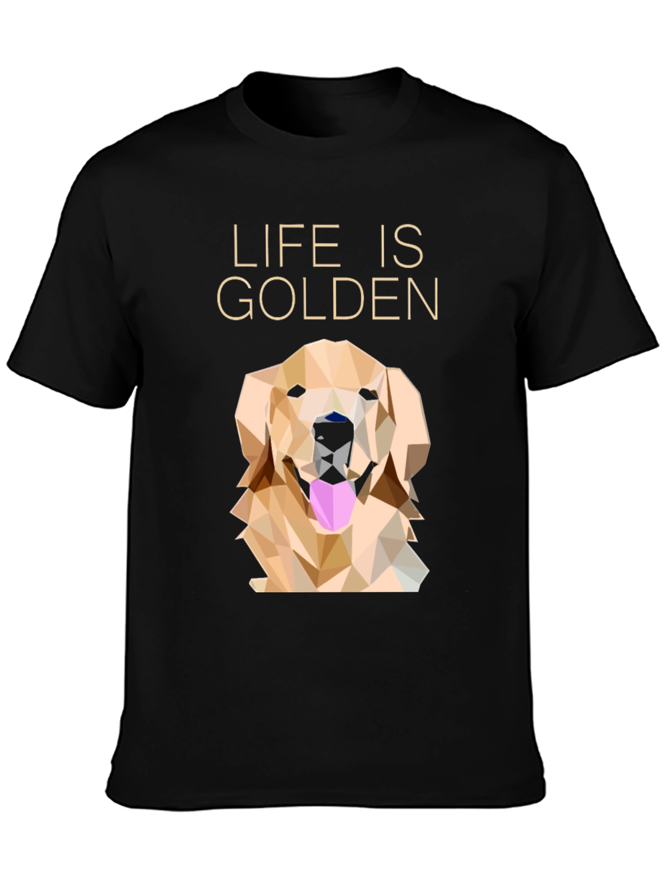 Life is Golden Graphic T-Shirt - Black