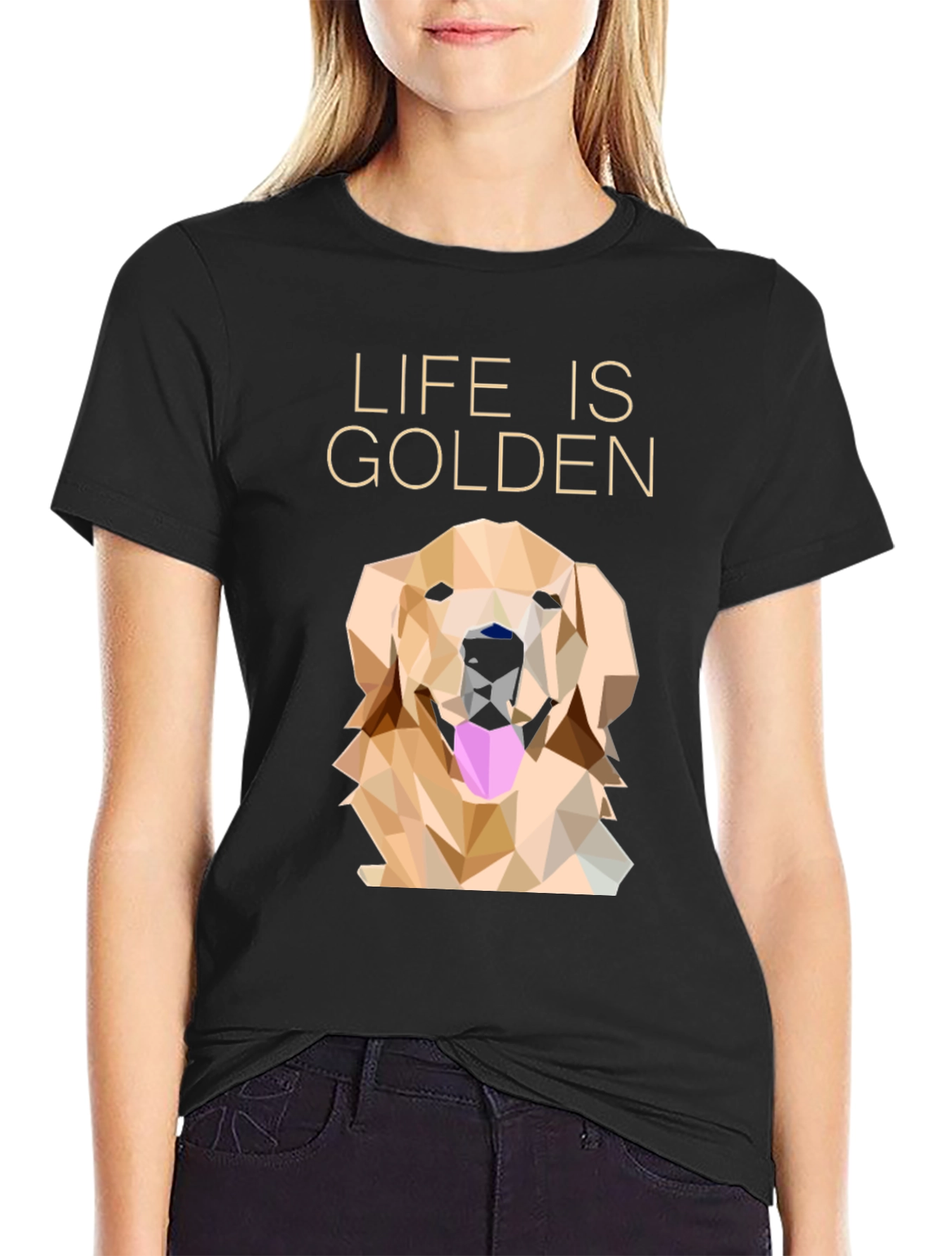 Life is Golden Graphic T-Shirt - Black