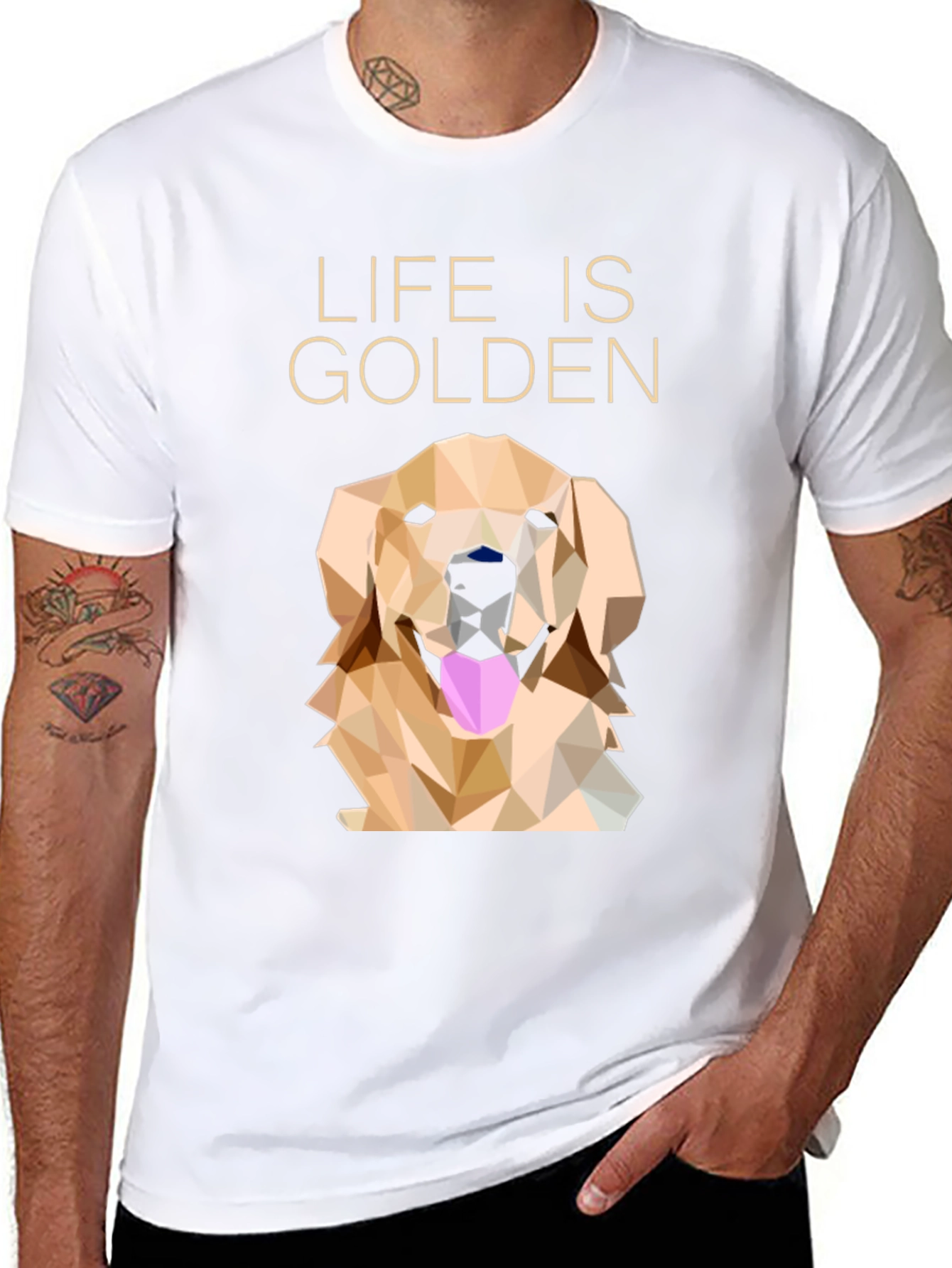 Life is Golden Graphic T-Shirt - Black