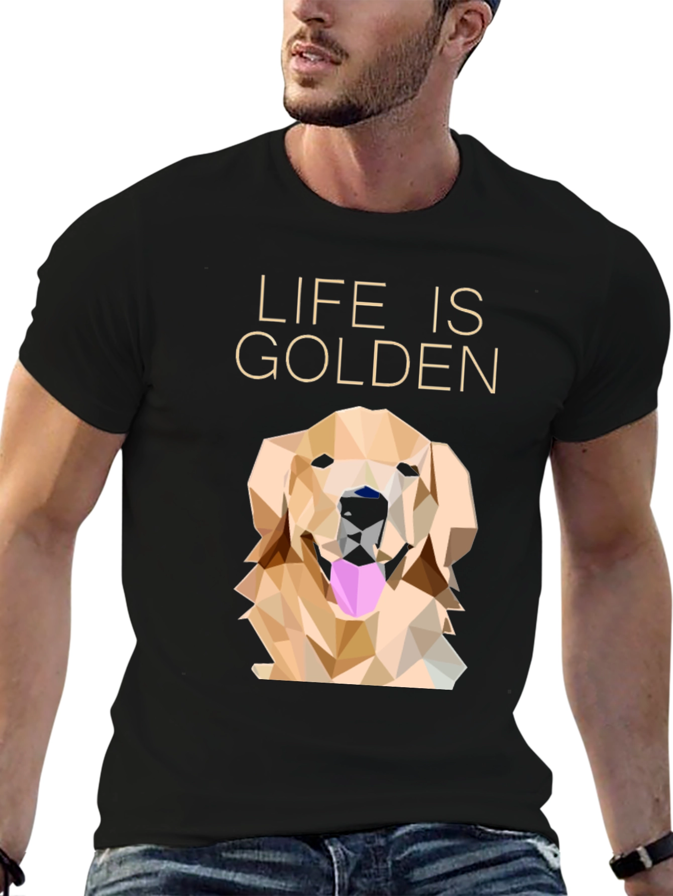 Life is Golden Graphic T-Shirt - Black