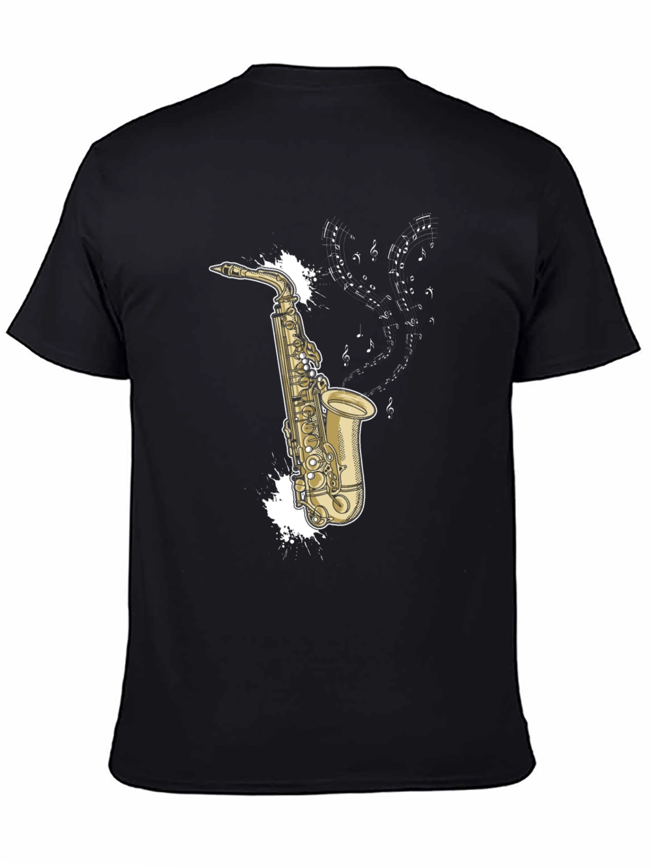 Saxophone Music T-Shirt - Black Graphic Tee