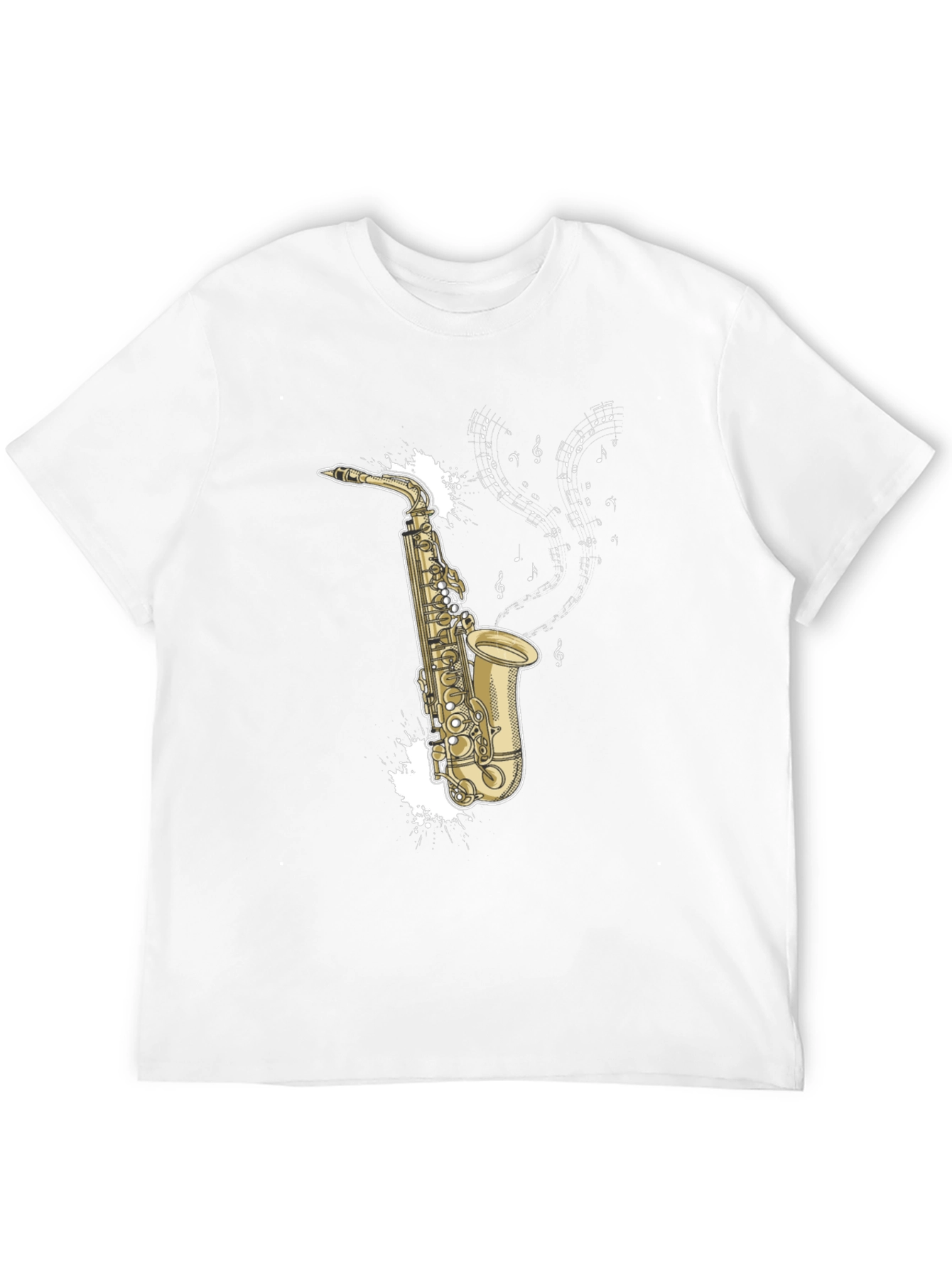 Saxophone Music T-Shirt - Black Graphic Tee