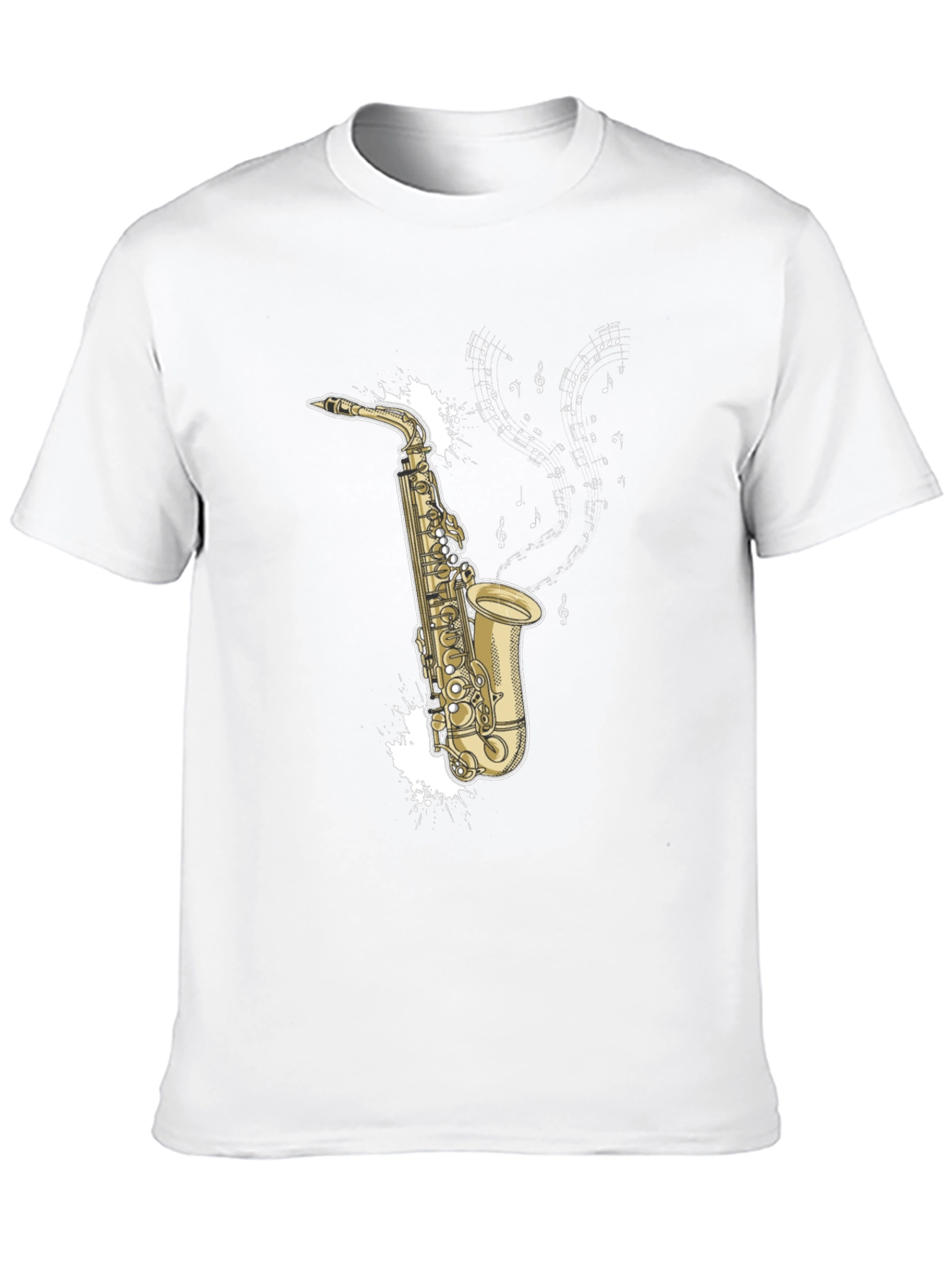 Saxophone Music T-Shirt - Black Graphic Tee