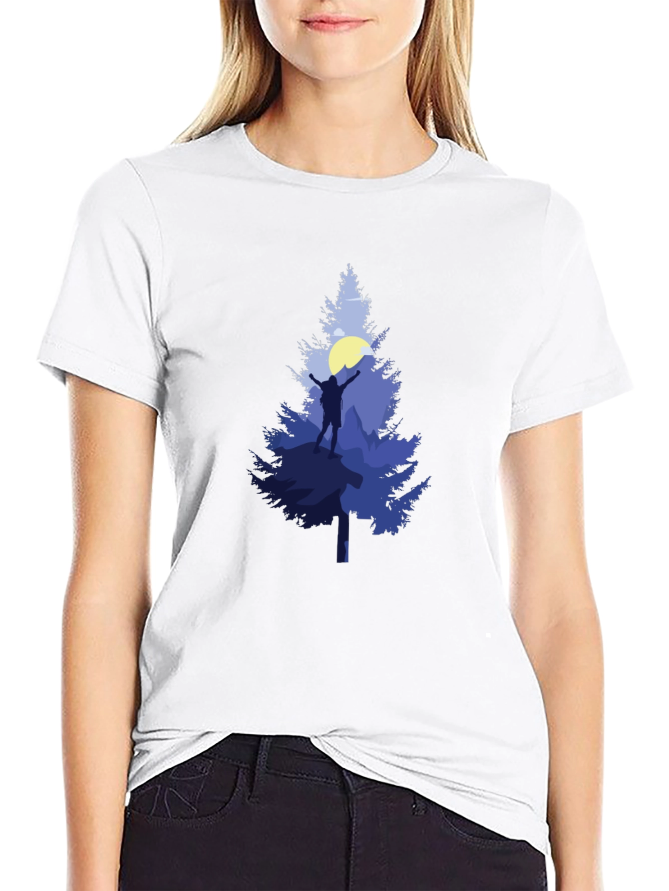 Mountain Hiker Graphic Tee - Black