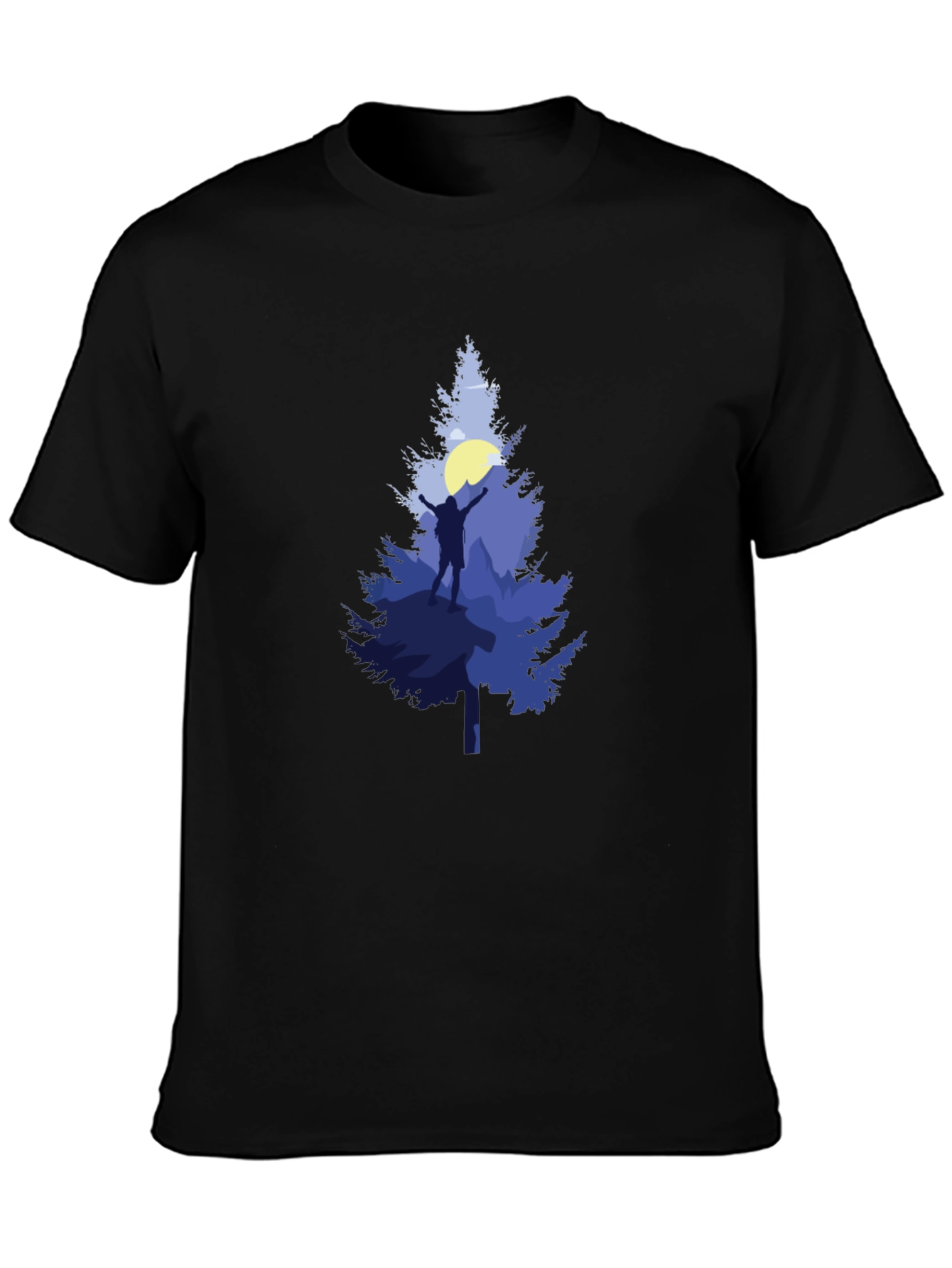 Mountain Hiker Graphic Tee - Black