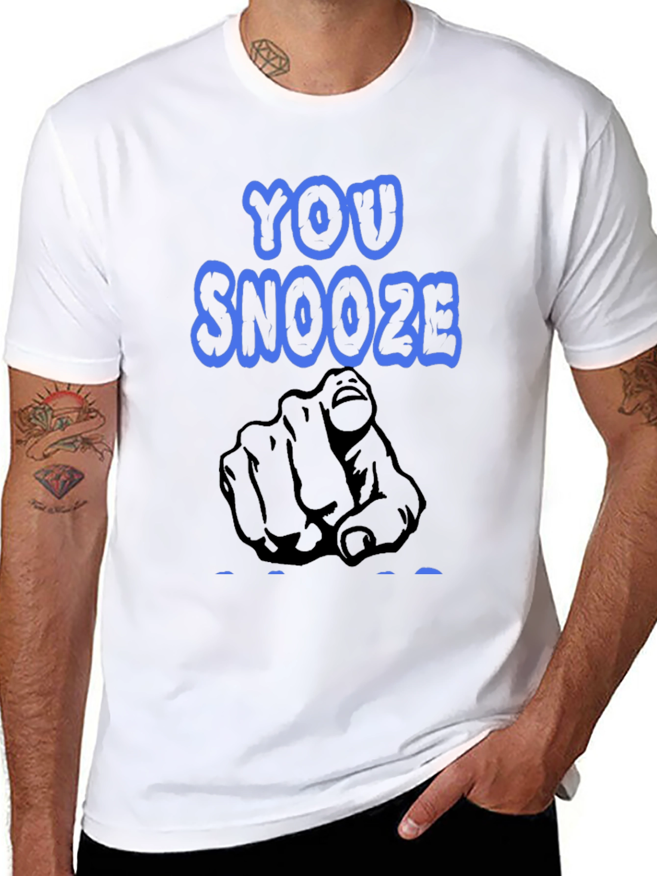 You Snooze You Lose Black T-Shirt