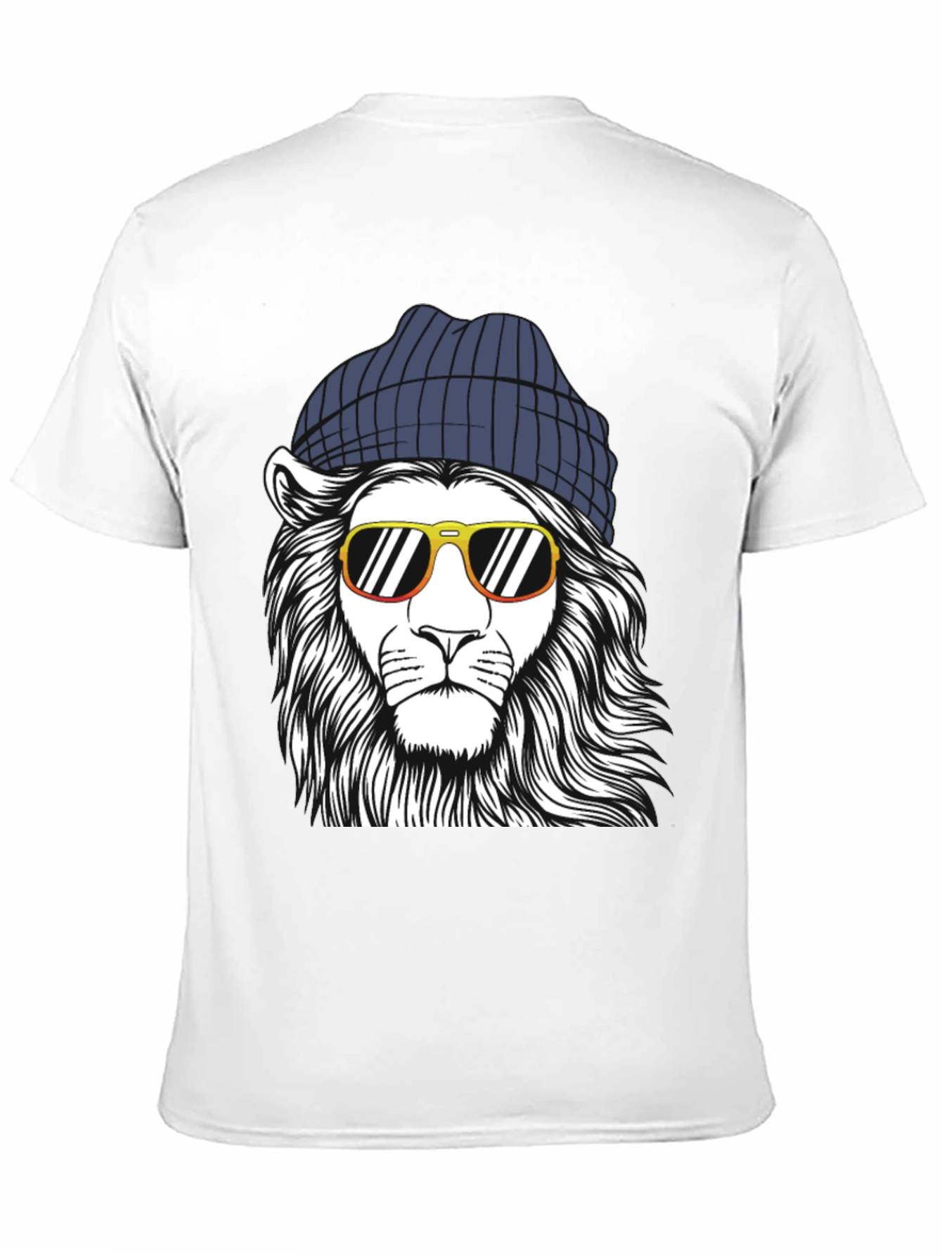 Cool Lion Graphic Tee - Black Cotton Shirt