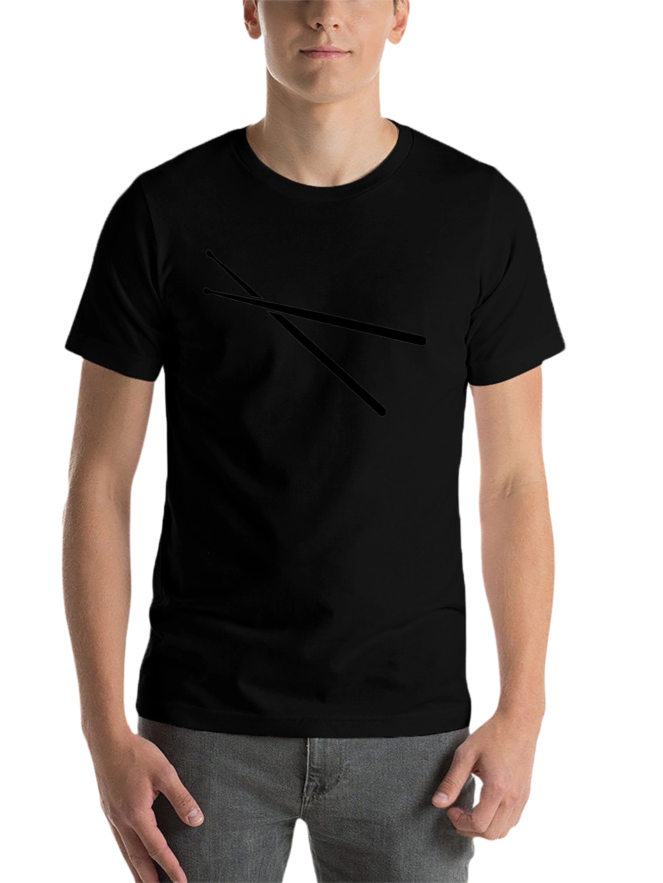 Black Drumsticks T-Shirt - Musician Style