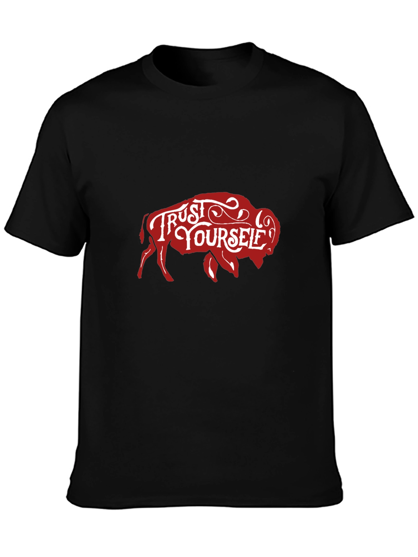 Trust Yourself Buffalo Graphic Tee - Black