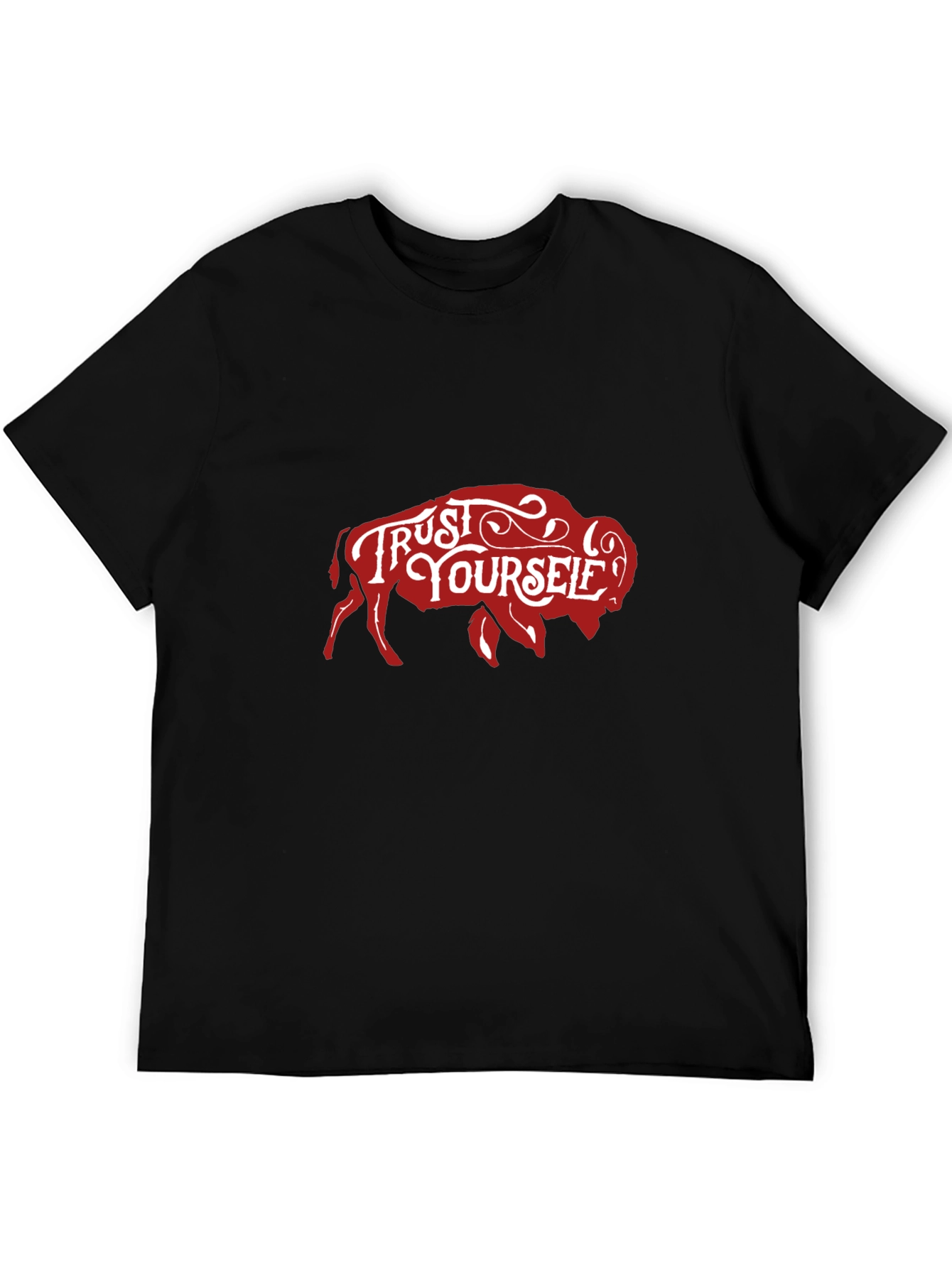 Trust Yourself Buffalo Graphic Tee - Black