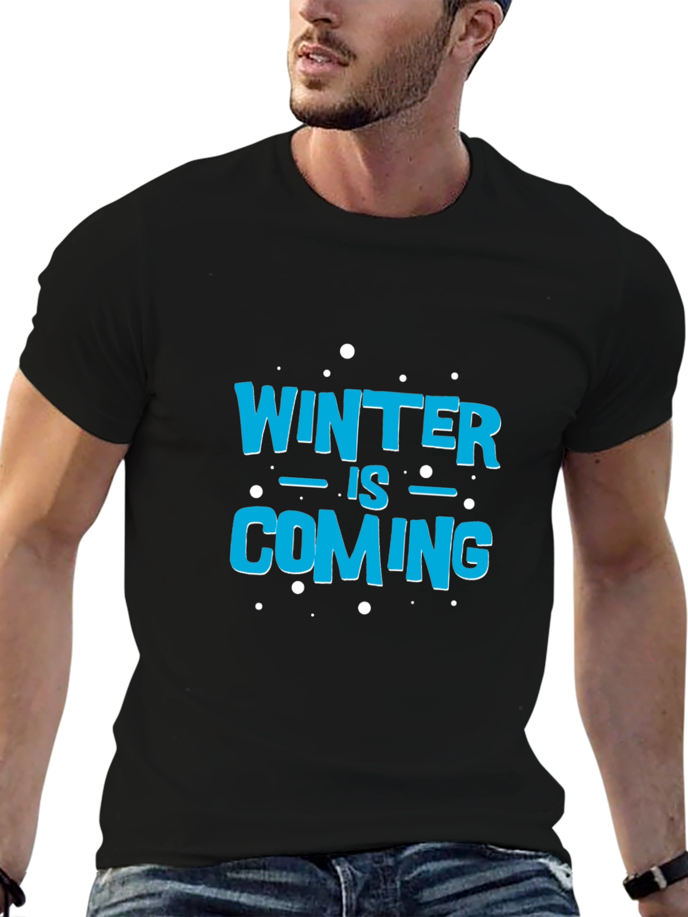 Winter is Coming Black Graphic Tee