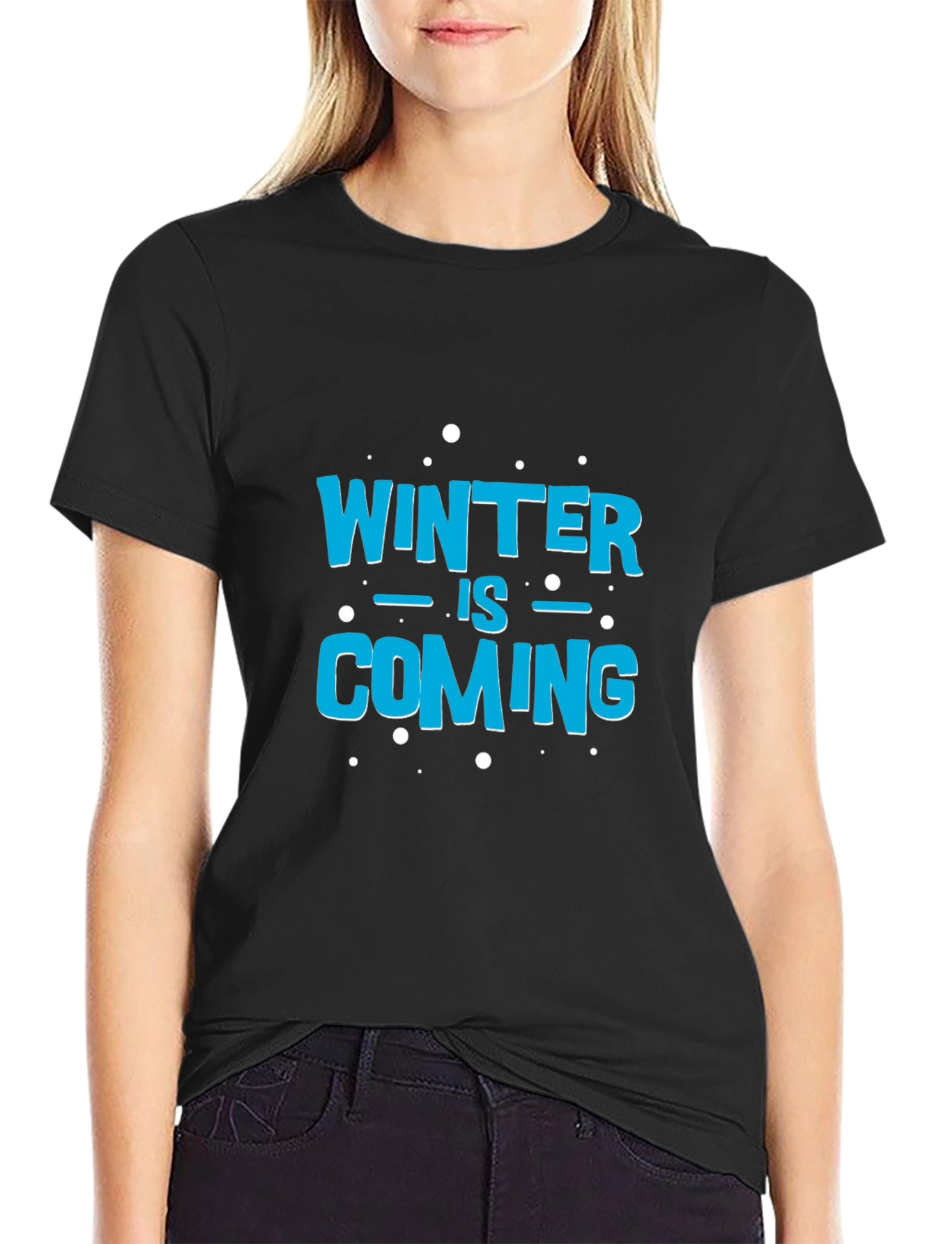 Winter is Coming Black Graphic Tee