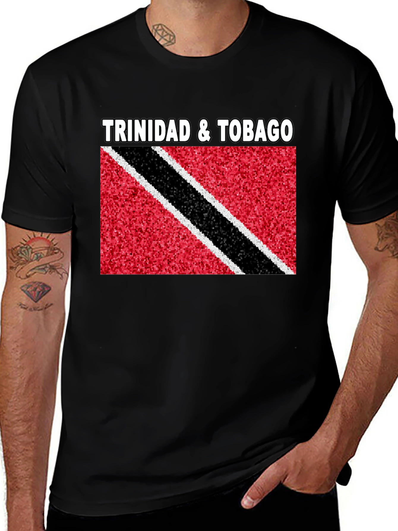 Trinidad & Tobago Flag T-Shirt - Black