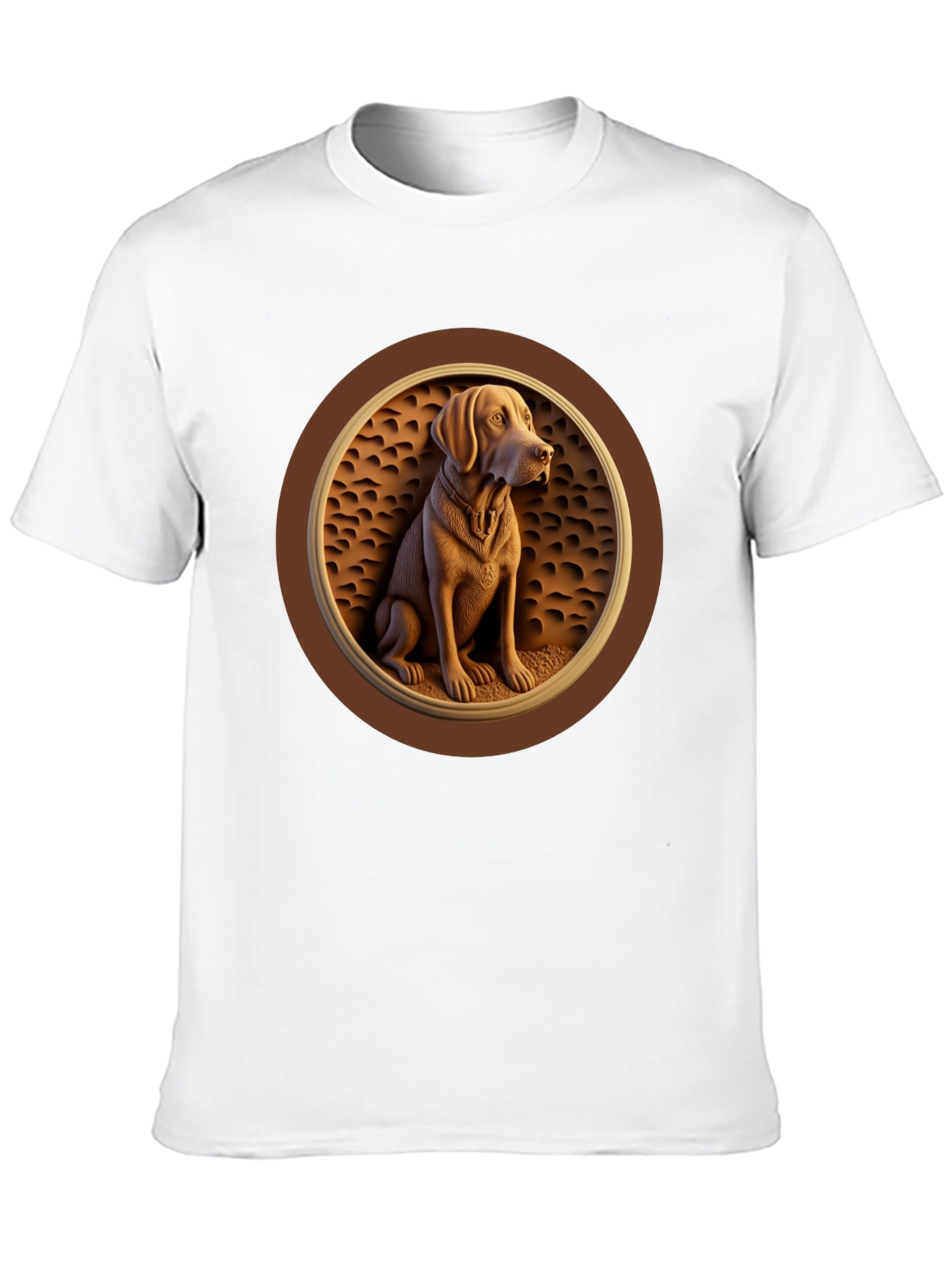 Dog Embossed Graphic Tee - Classic Comfort