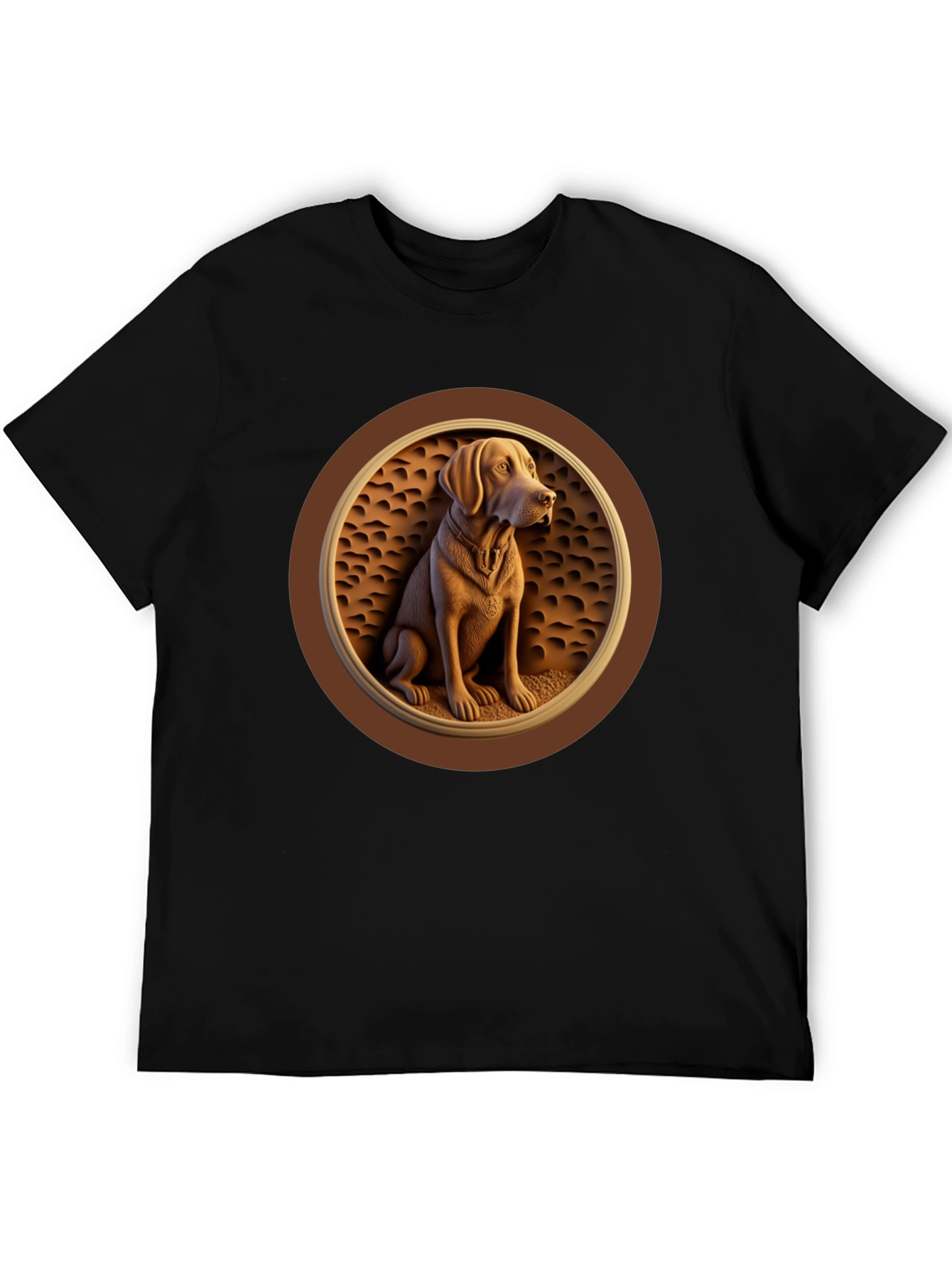 Dog Embossed Graphic Tee - Classic Comfort