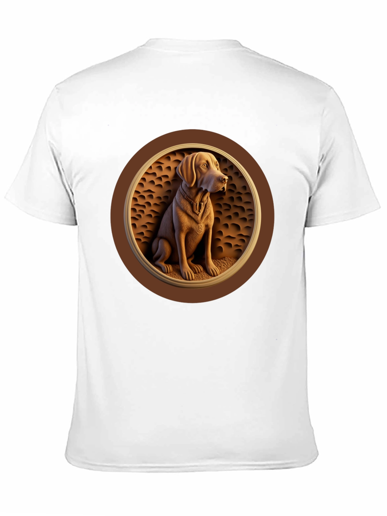 Dog Embossed Graphic Tee - Classic Comfort