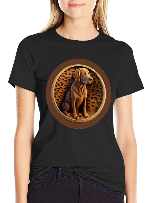 Dog Embossed Graphic Tee - Classic Comfort