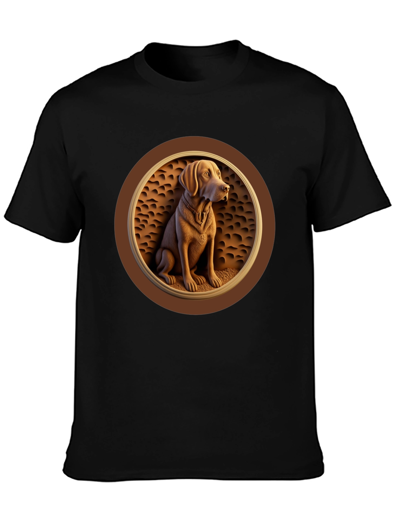 Dog Embossed Graphic Tee - Classic Comfort