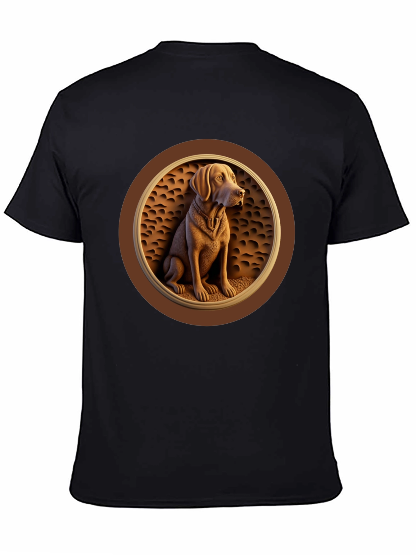 Dog Embossed Graphic Tee - Classic Comfort