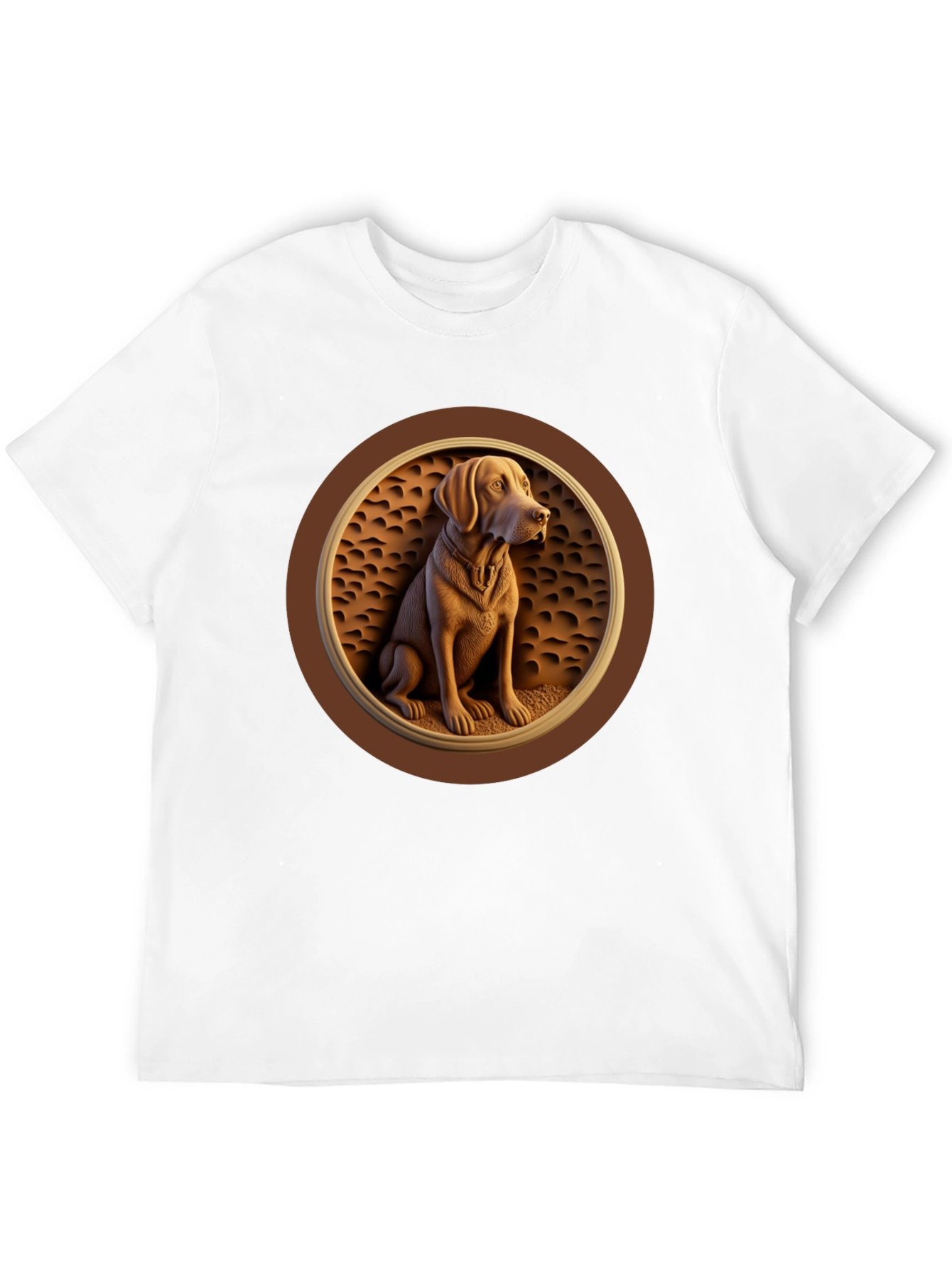 Dog Embossed Graphic Tee - Classic Comfort